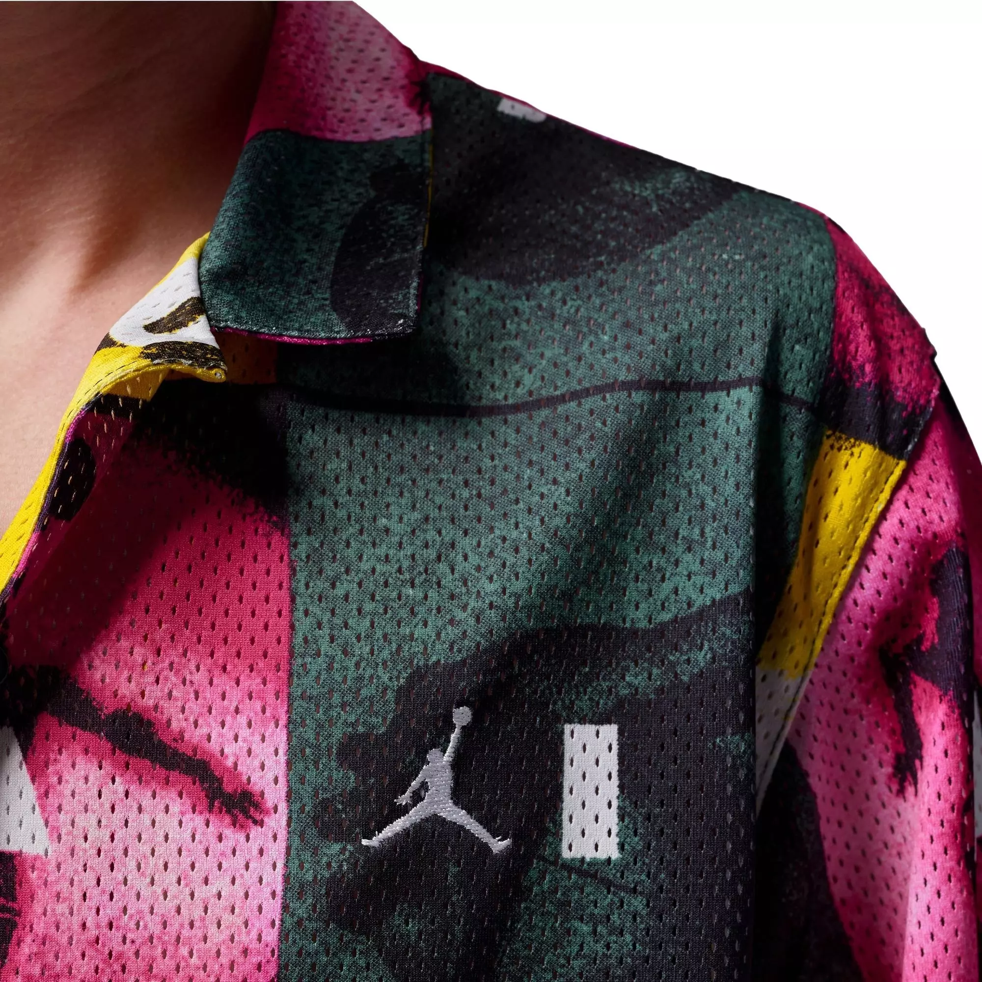 Jordan Men's Brooklyn All-Over Print Mesh Shirt - MULTI-COLOR