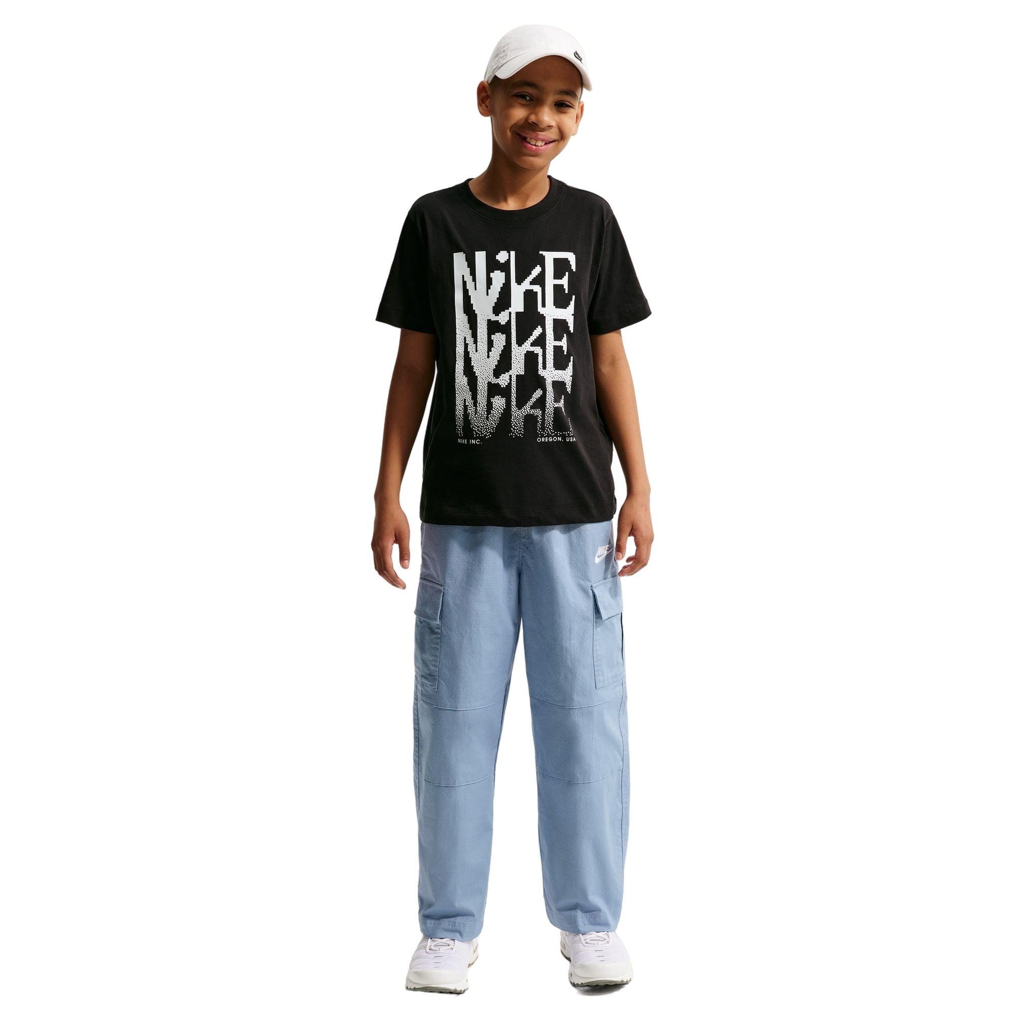 Nike Big Boys' Script Tee - Black - BLACK Thumbnail View 1