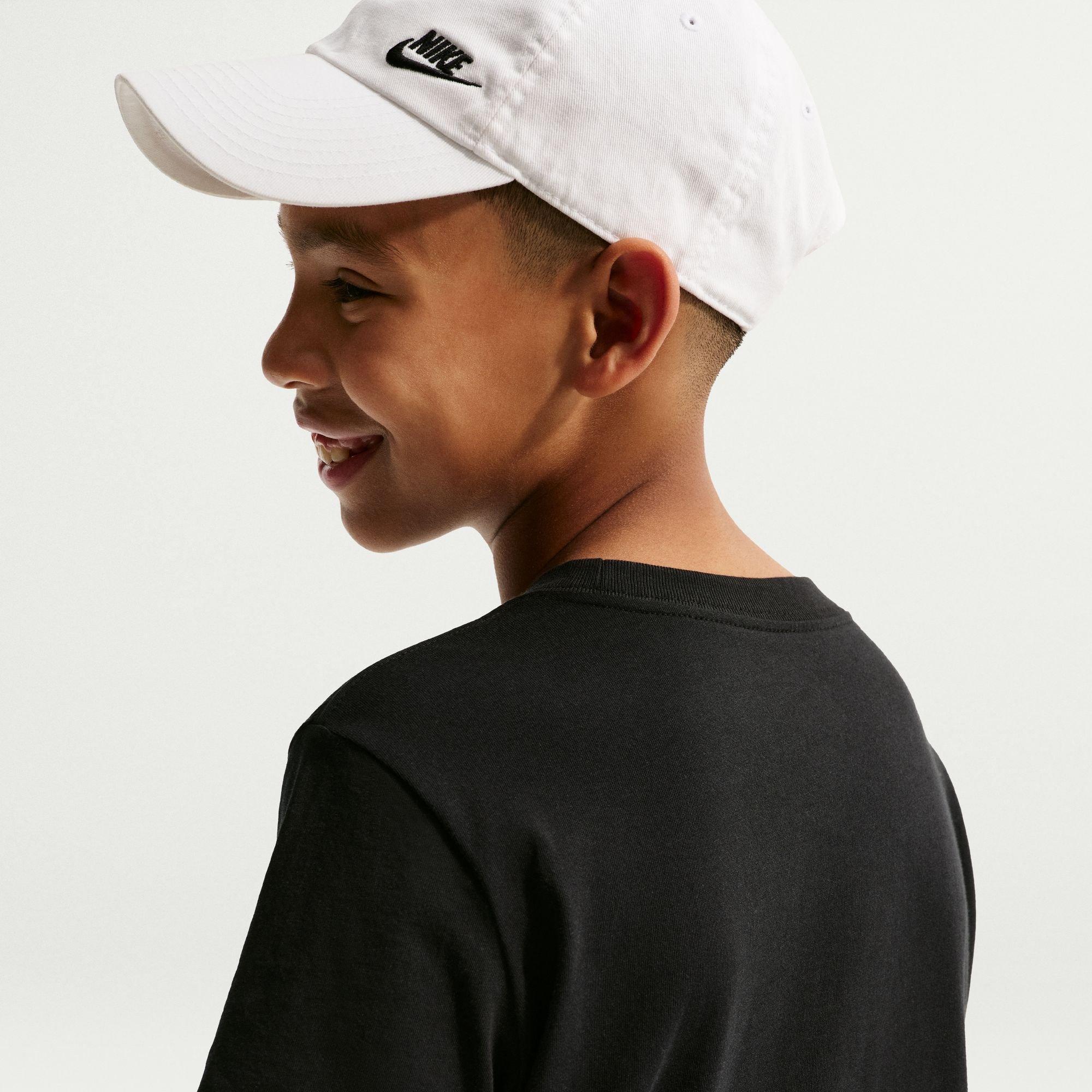 Nike Big Boy's Script Tee - Black - BLACK Thumbnail View 4