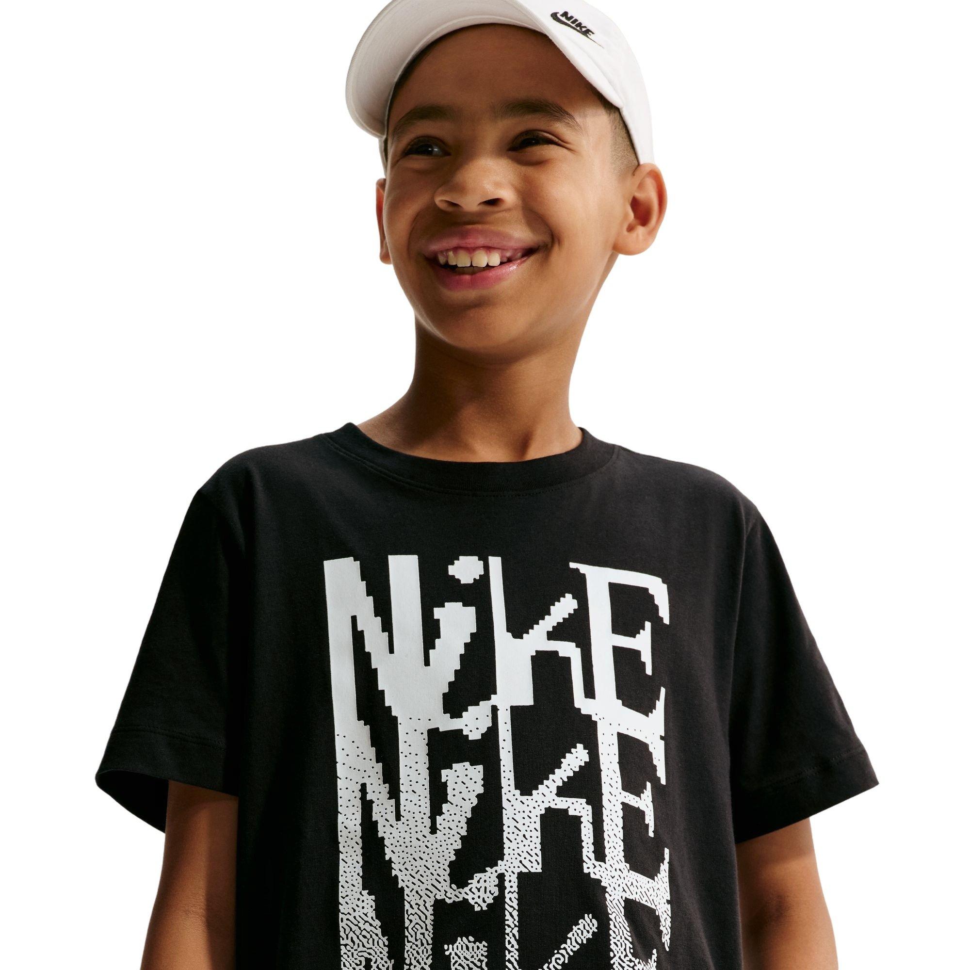 Nike Big Boys' Script Tee - Black - BLACK Thumbnail View 5