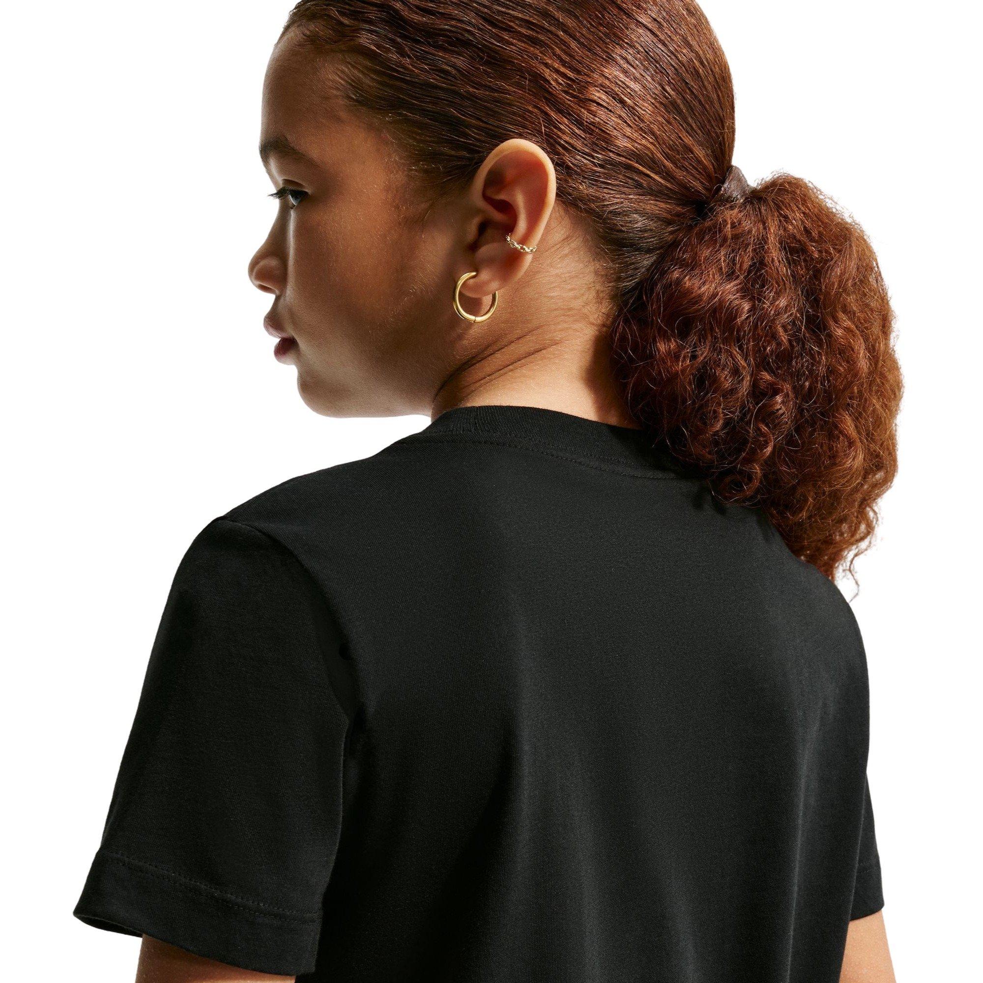 Nike Big Kids' Sportswear Tee - BLACK Thumbnail View 4