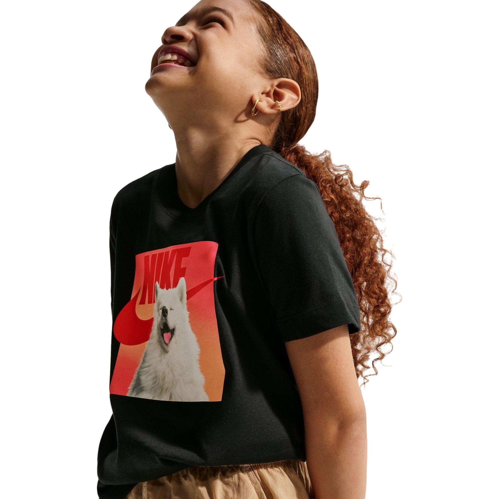 Nike Big Kids' Sportswear Tee - BLACK Thumbnail View 5