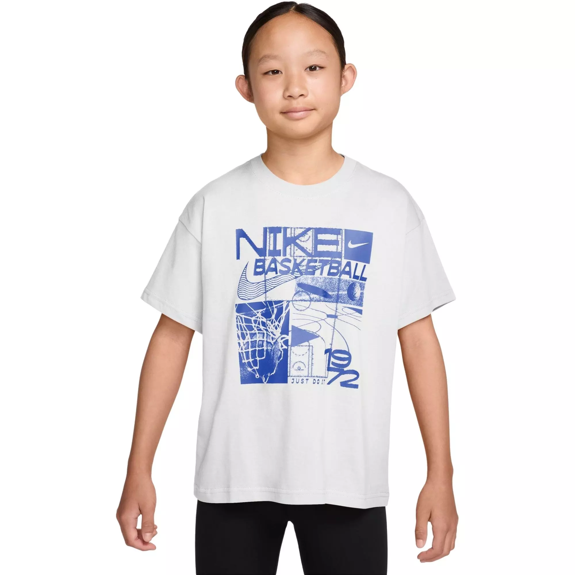 Nike Big Boys' Sportswear Basketball Tee - WHITE