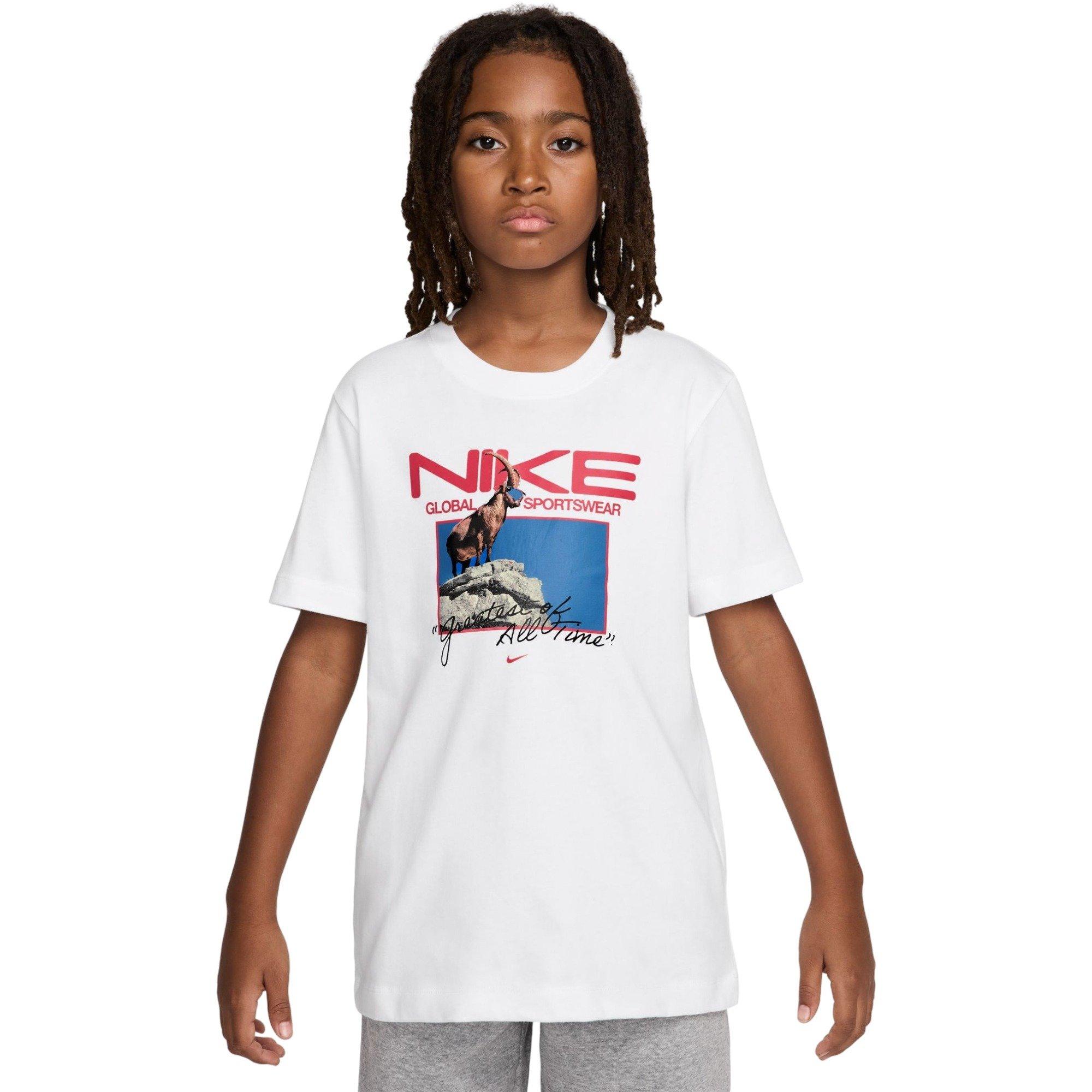 Nike Big Boys' Goat Tee - White