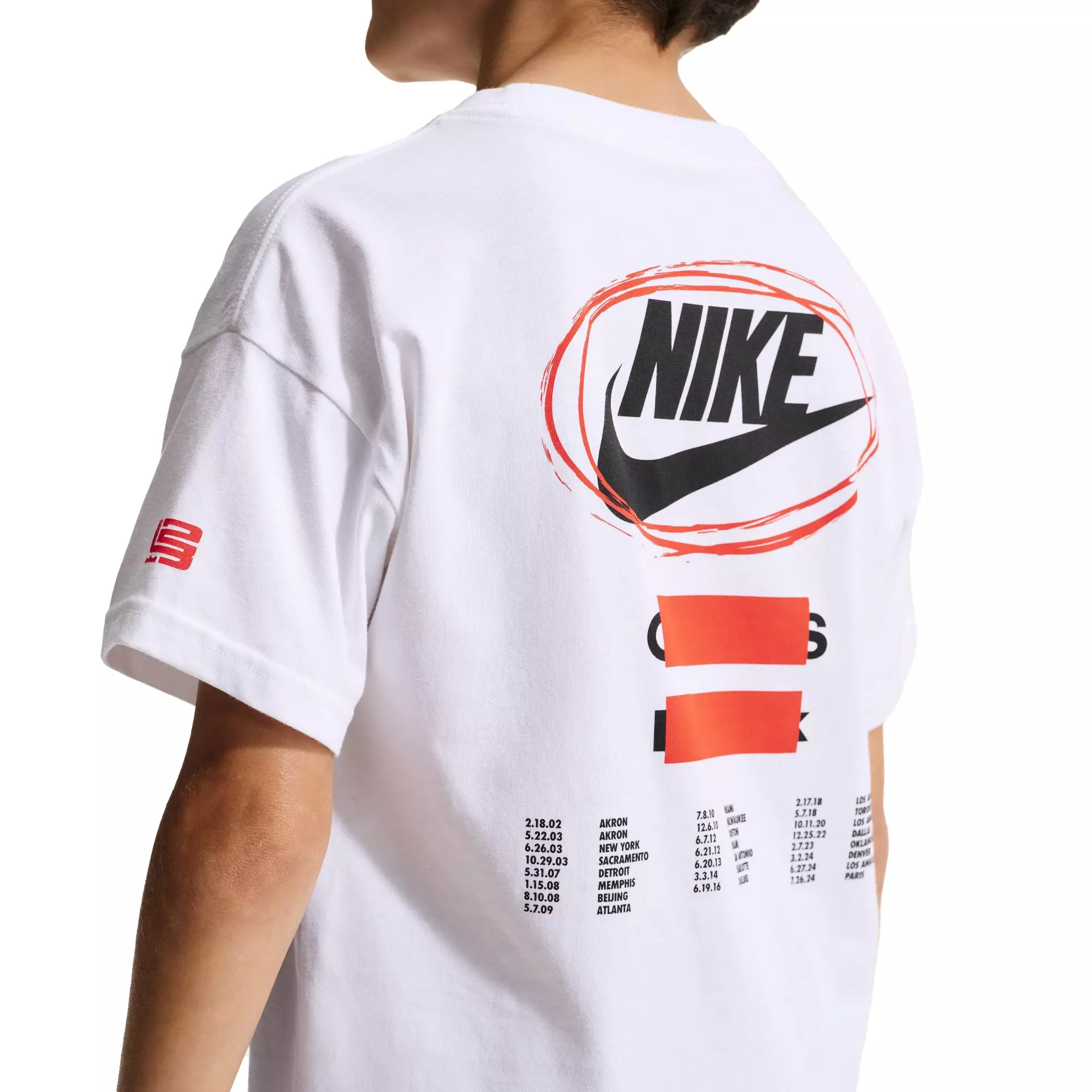 Nike LeBron "Shoe Bag" Big Kids' Basketball T-Shirt - WHITE