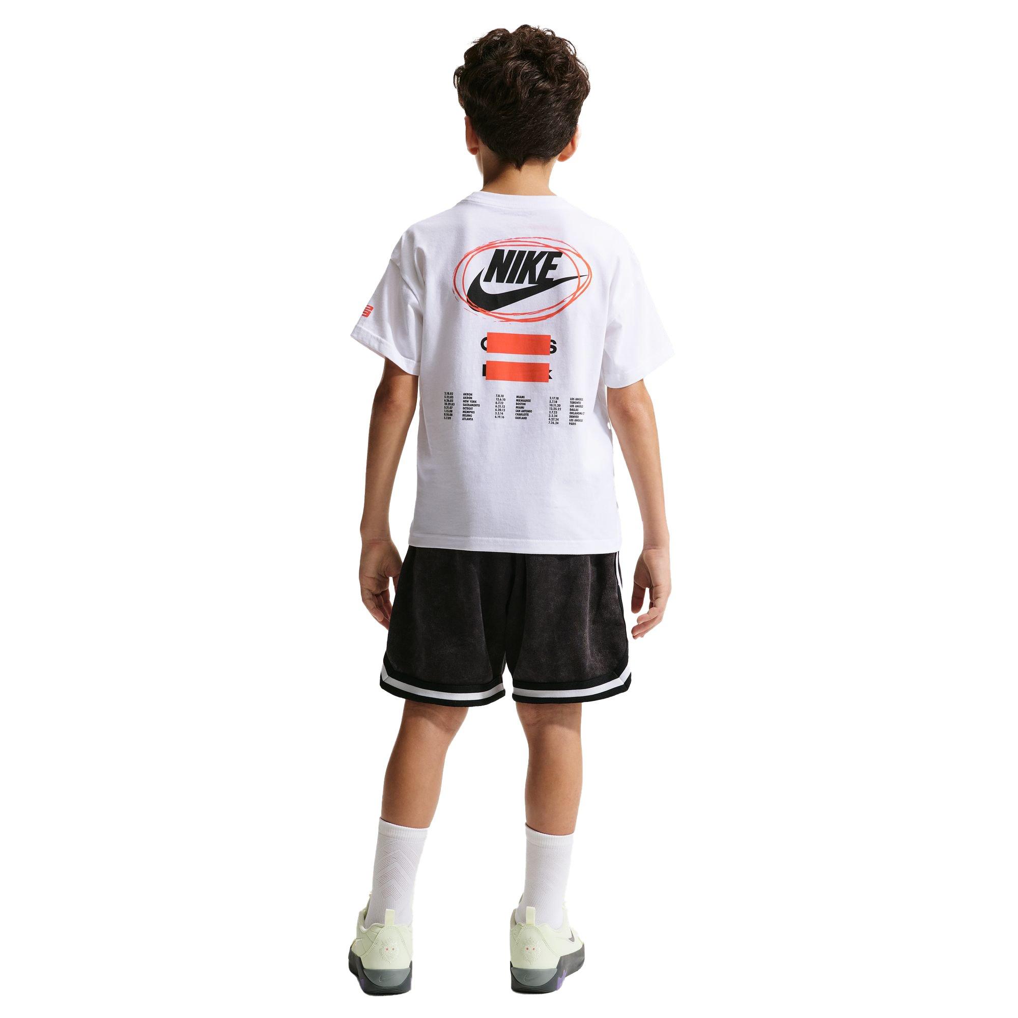 Nike LeBron "Shoe Bag" Big Kids' Basketball T-Shirt - WHITE Thumbnail View 4