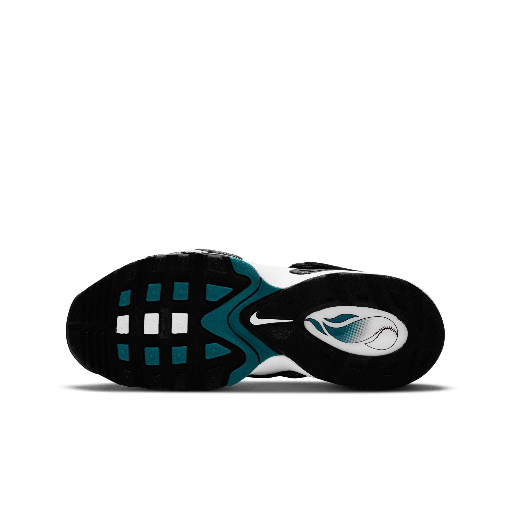 Nike Air Griffey Max 1 "Freshwater" Grade School Kids' Shoe - WHITE/BLACK/FRESH WATER Thumbnail View 12
