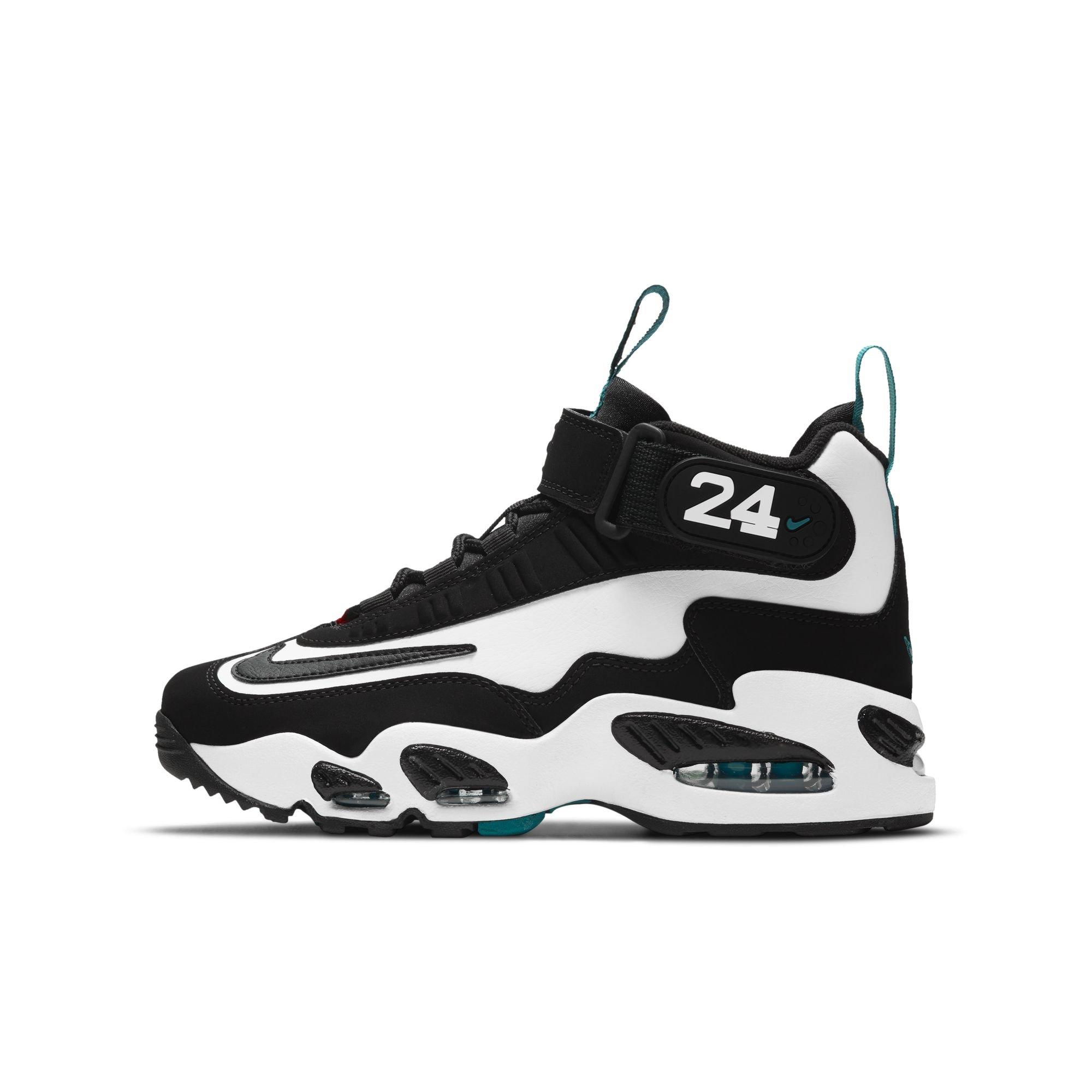 Nike Air Griffey Max 1 "Freshwater" Grade School Kids' Shoe - WHITE/BLACK/FRESH WATER Thumbnail View 8