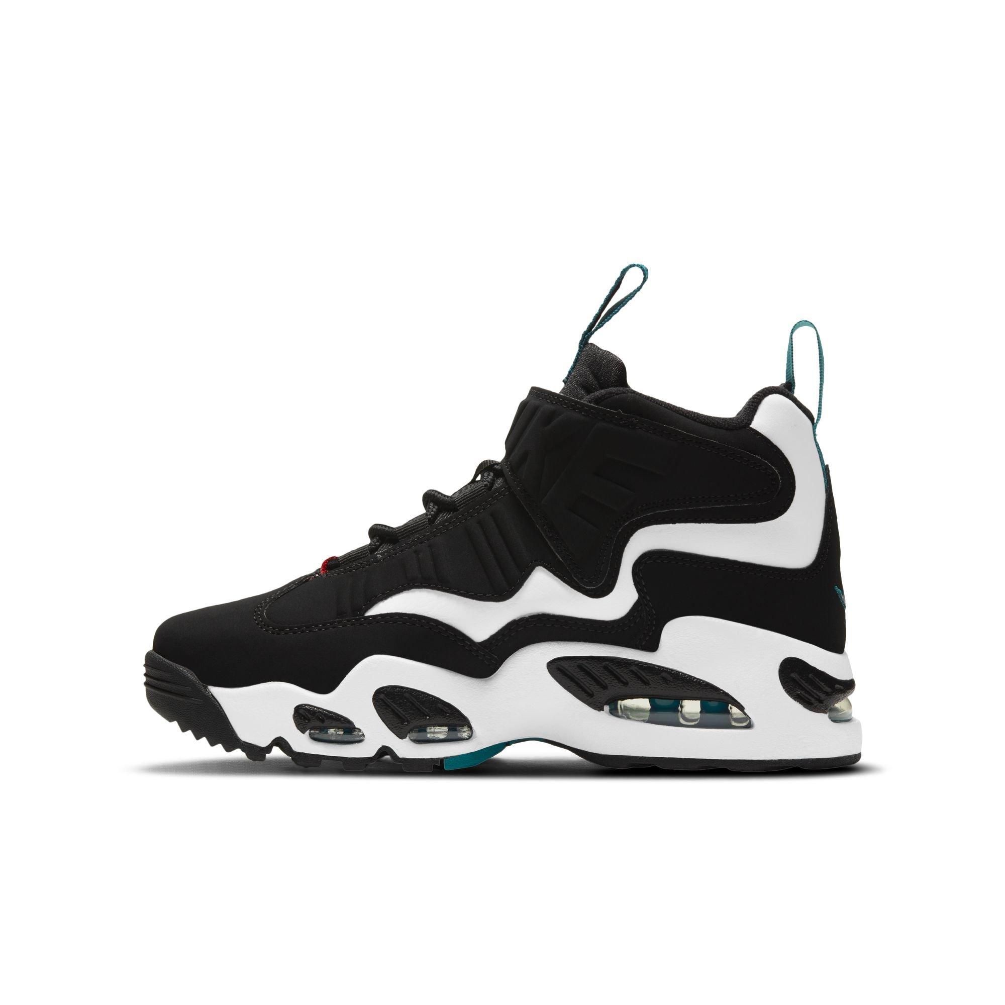 Nike Air Griffey Max 1 "Freshwater" Grade School Kids' Shoe - WHITE/BLACK/FRESH WATER Thumbnail View 9