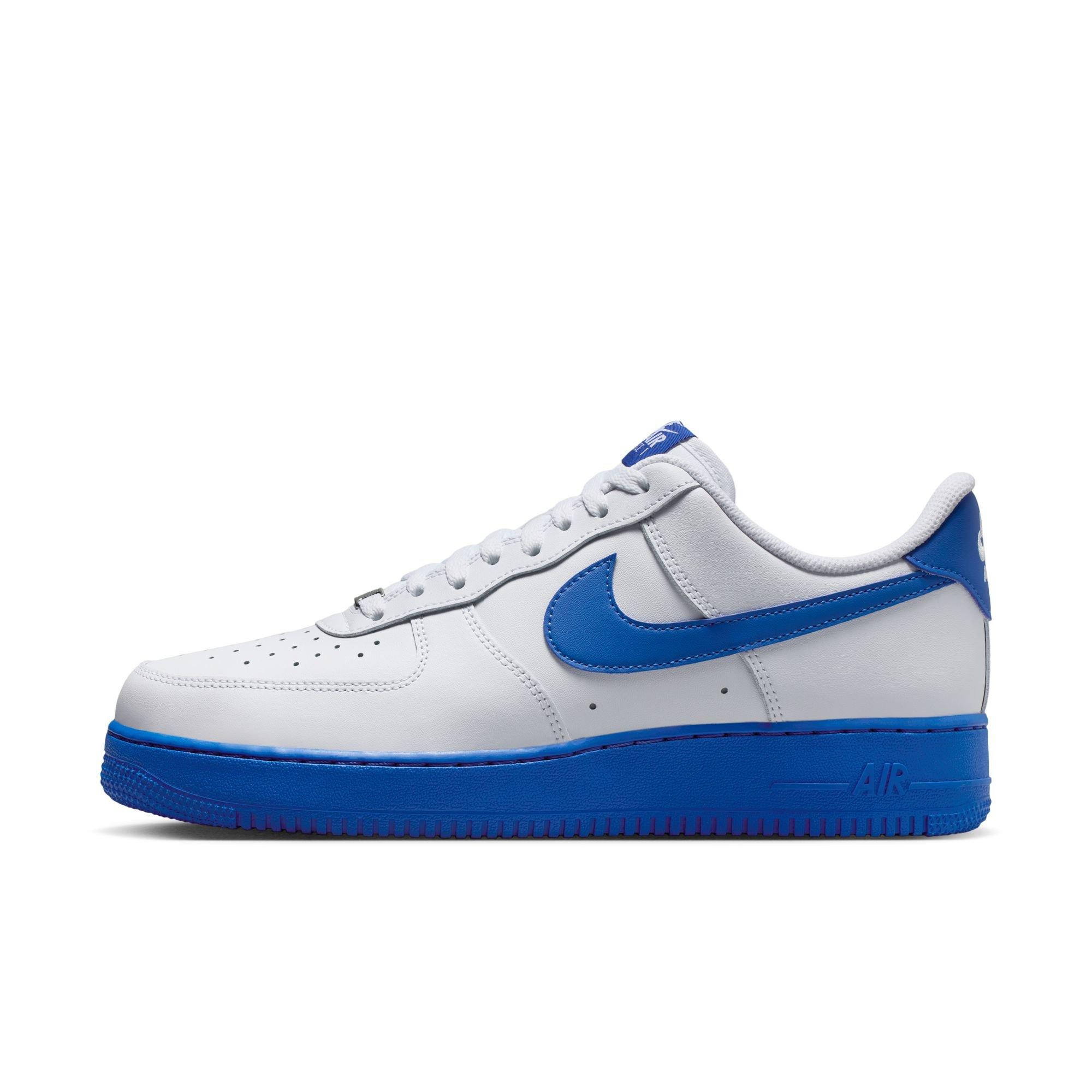 Nike Air Force 1 '07 "White/Game Royal" Men's Shoe - WHITE/BLUE Thumbnail View 3