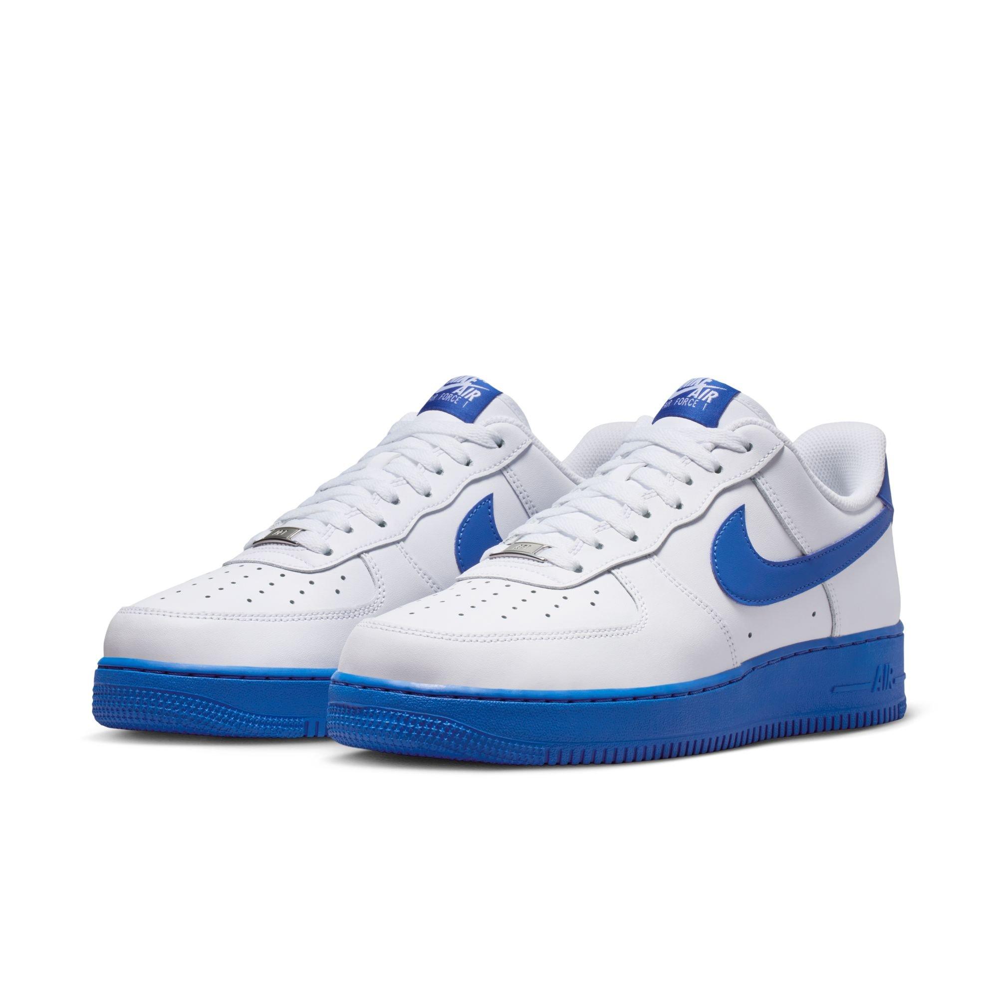 Nike Air Force 1 '07 "White/Game Royal" Men's Shoe - WHITE/BLUE Thumbnail View 5
