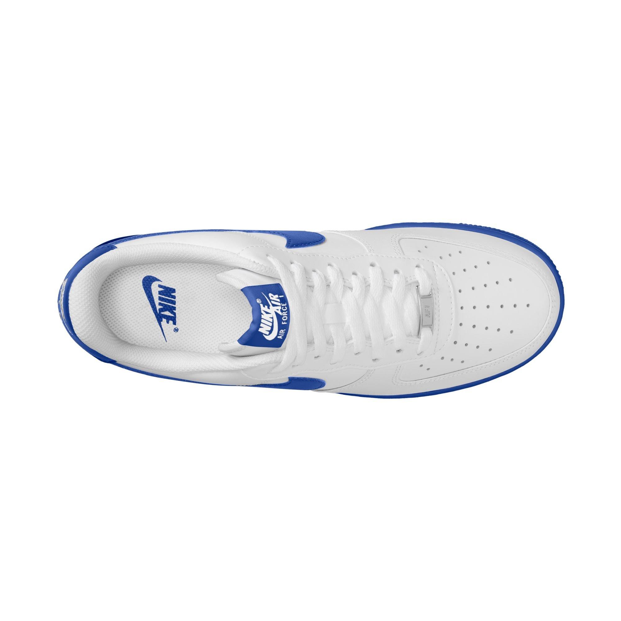 Nike Air Force 1 '07 "White/Game Royal" Men's Shoe - WHITE/BLUE Thumbnail View 8