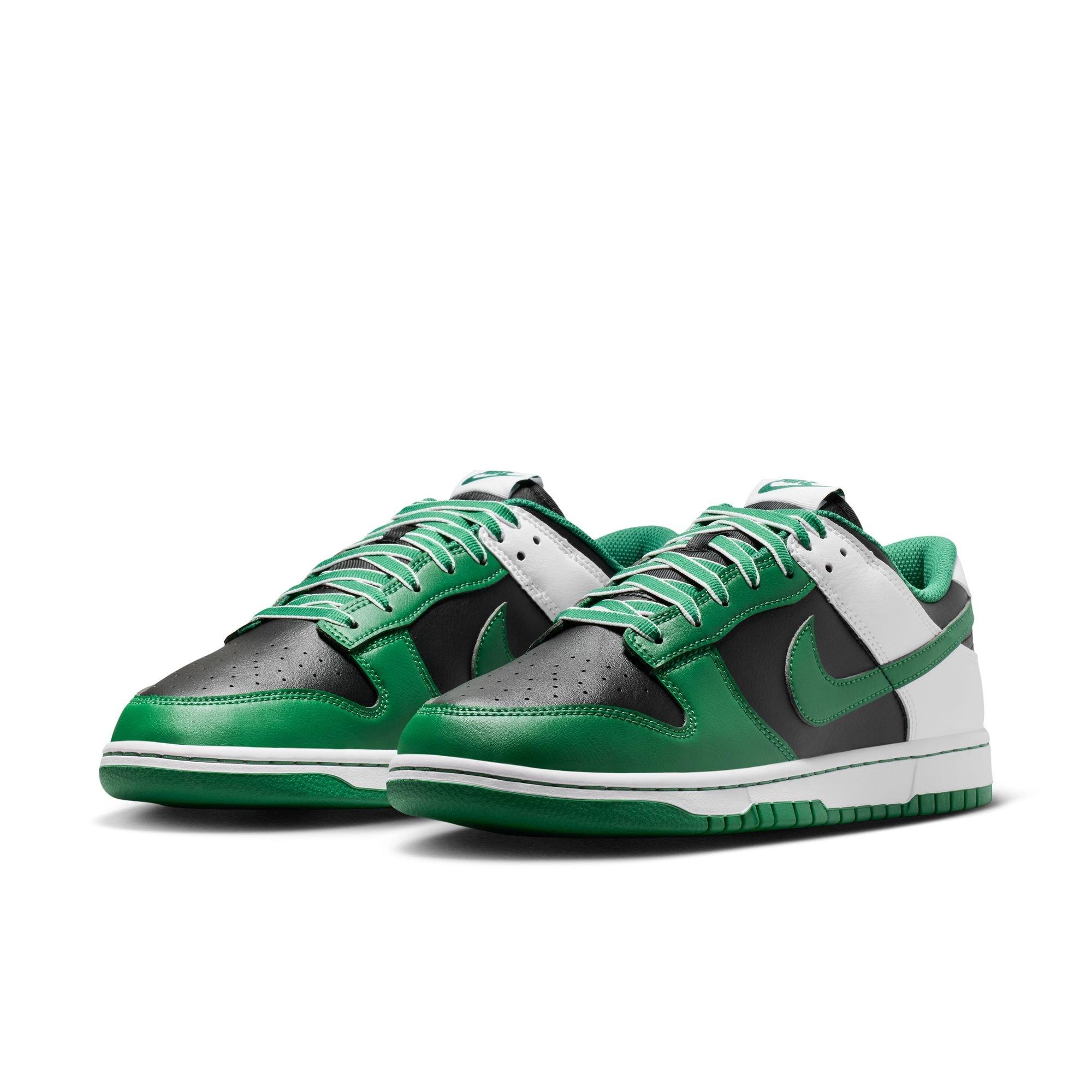 Nike Dunk Low Retro "Black/Clover/White" Men's Shoe - BLACK/GREEN Thumbnail View 5