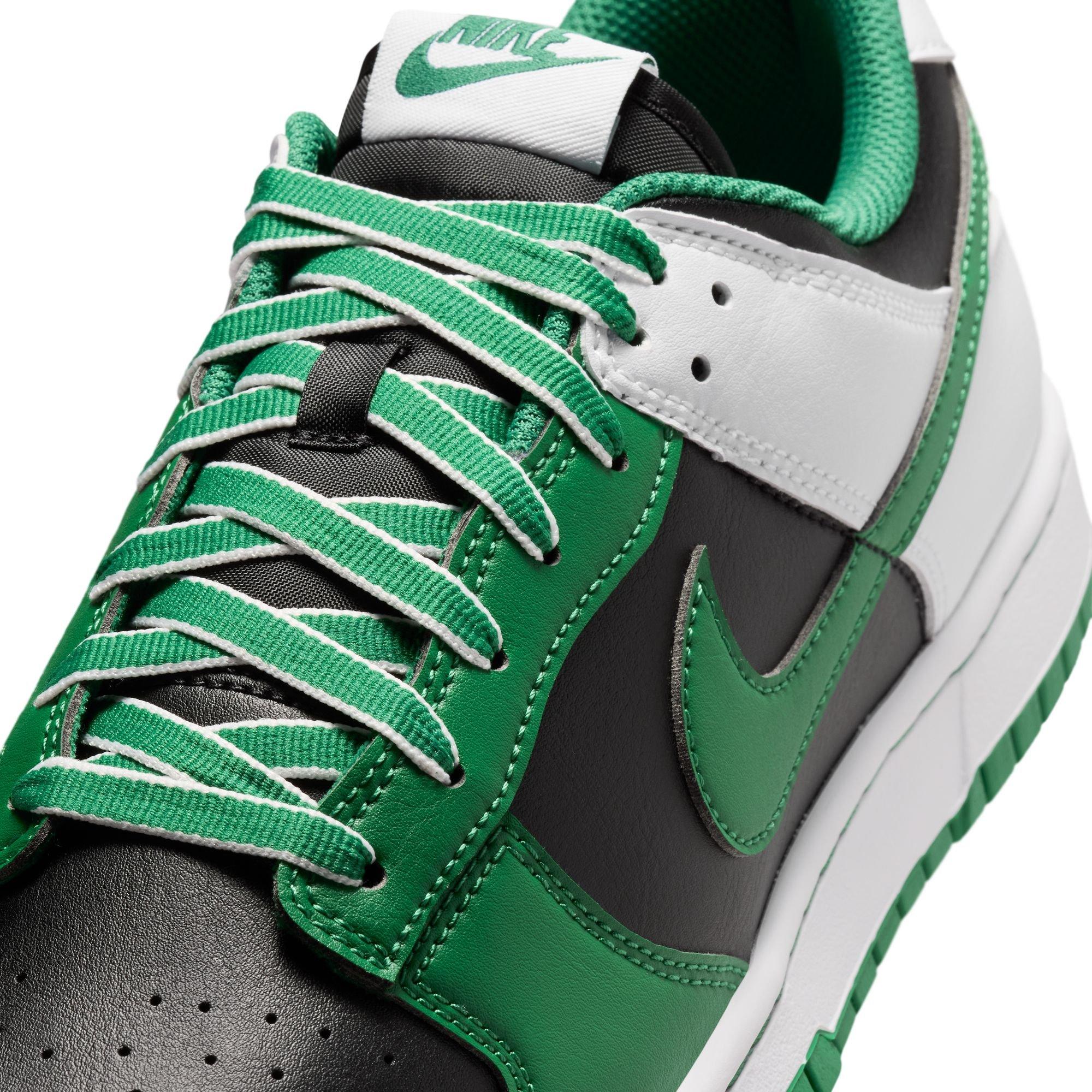 Nike Dunk Low Retro "Black/Clover/White" Men's Shoe - BLACK/GREEN Thumbnail View 9