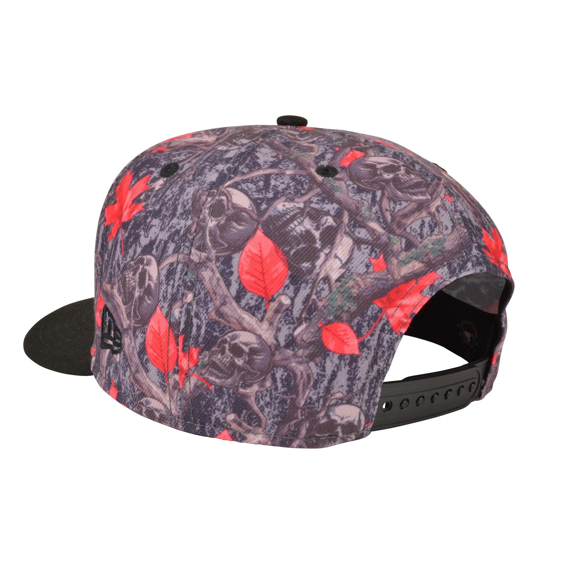New Era Atlanta Braves 9FIFTY A-Frame Skull Camo Snapback Hat-Red - RED Thumbnail View 3