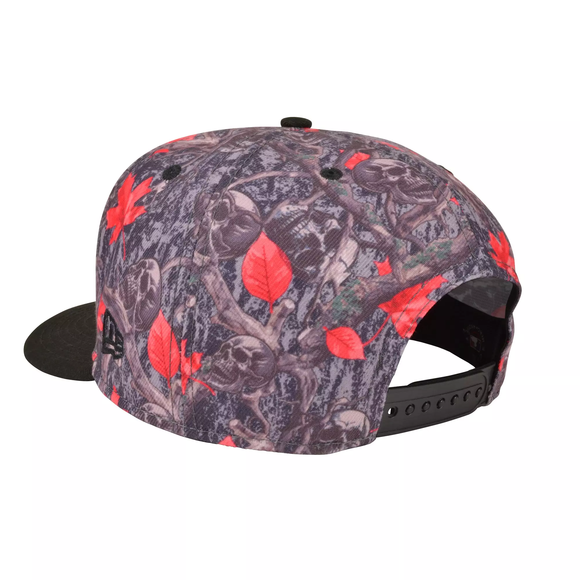 New Era Atlanta Braves 9FIFTY A-Frame Skull Camo Snapback Hat-Red - RED