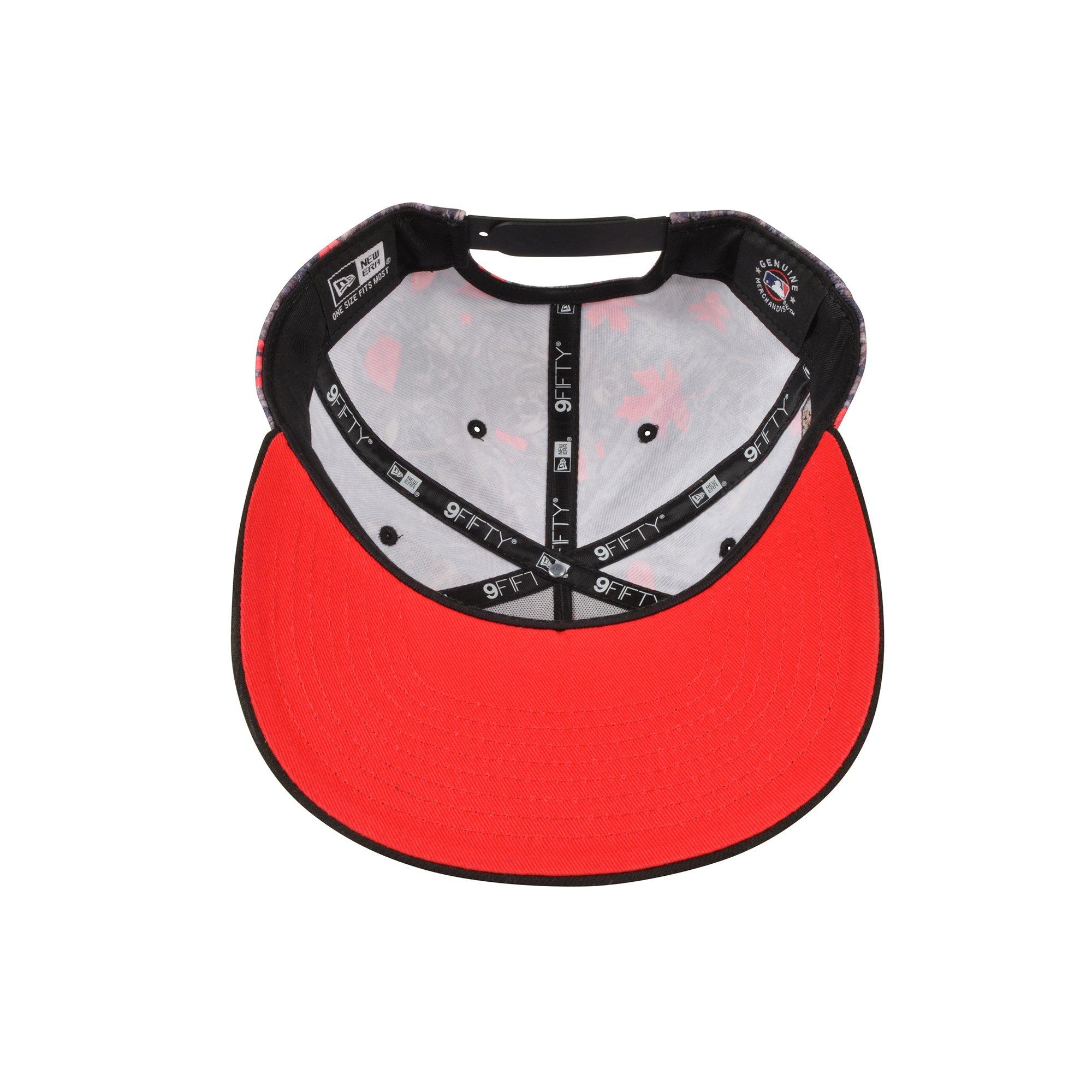 New Era Atlanta Braves 9FIFTY A-Frame Skull Camo Snapback Hat-Red - RED Thumbnail View 5