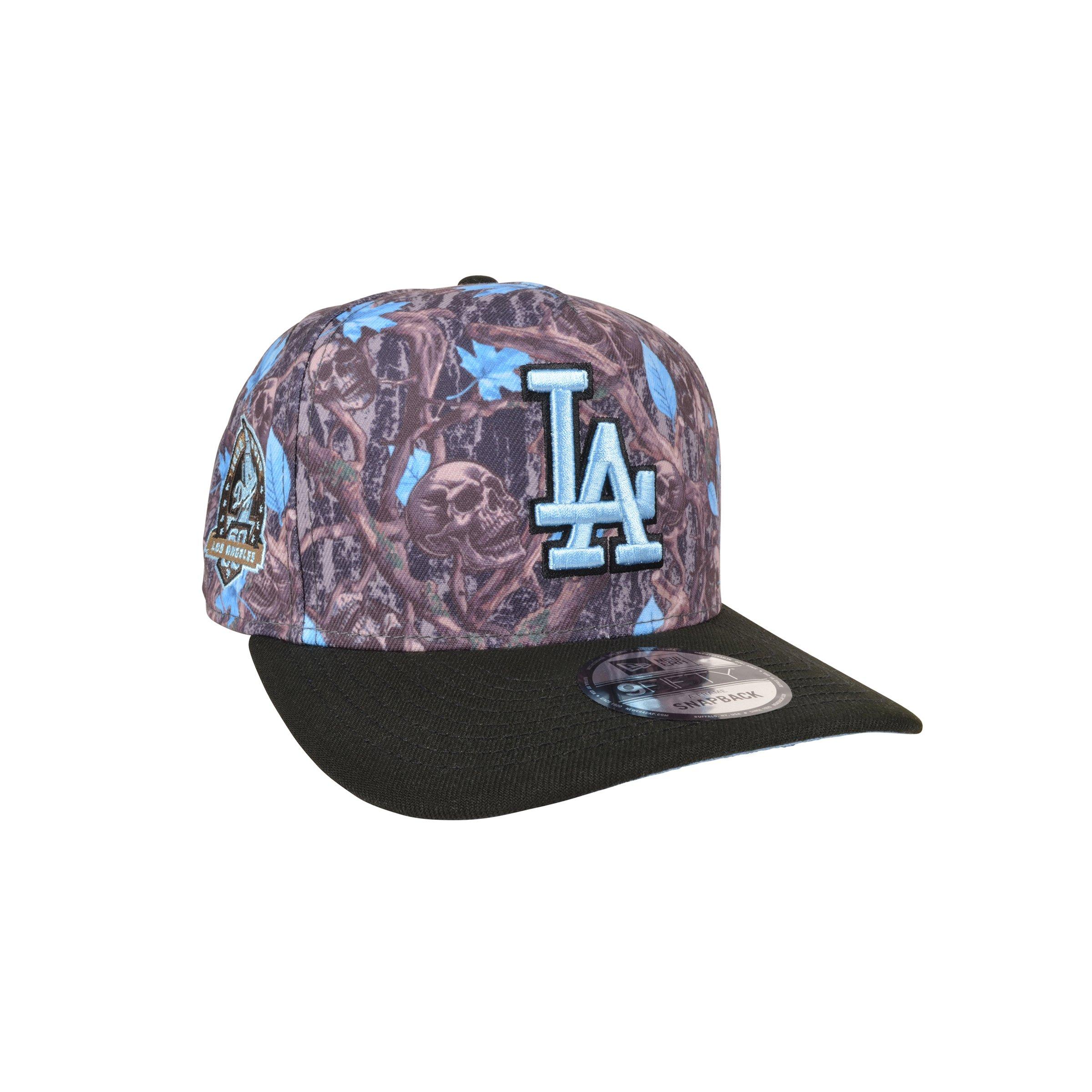 New Era Los Angeles Dodgers 9FIFTY A-Frame Skull Camo Snapback Hat-Light Blue - LT BLUE Thumbnail View 2