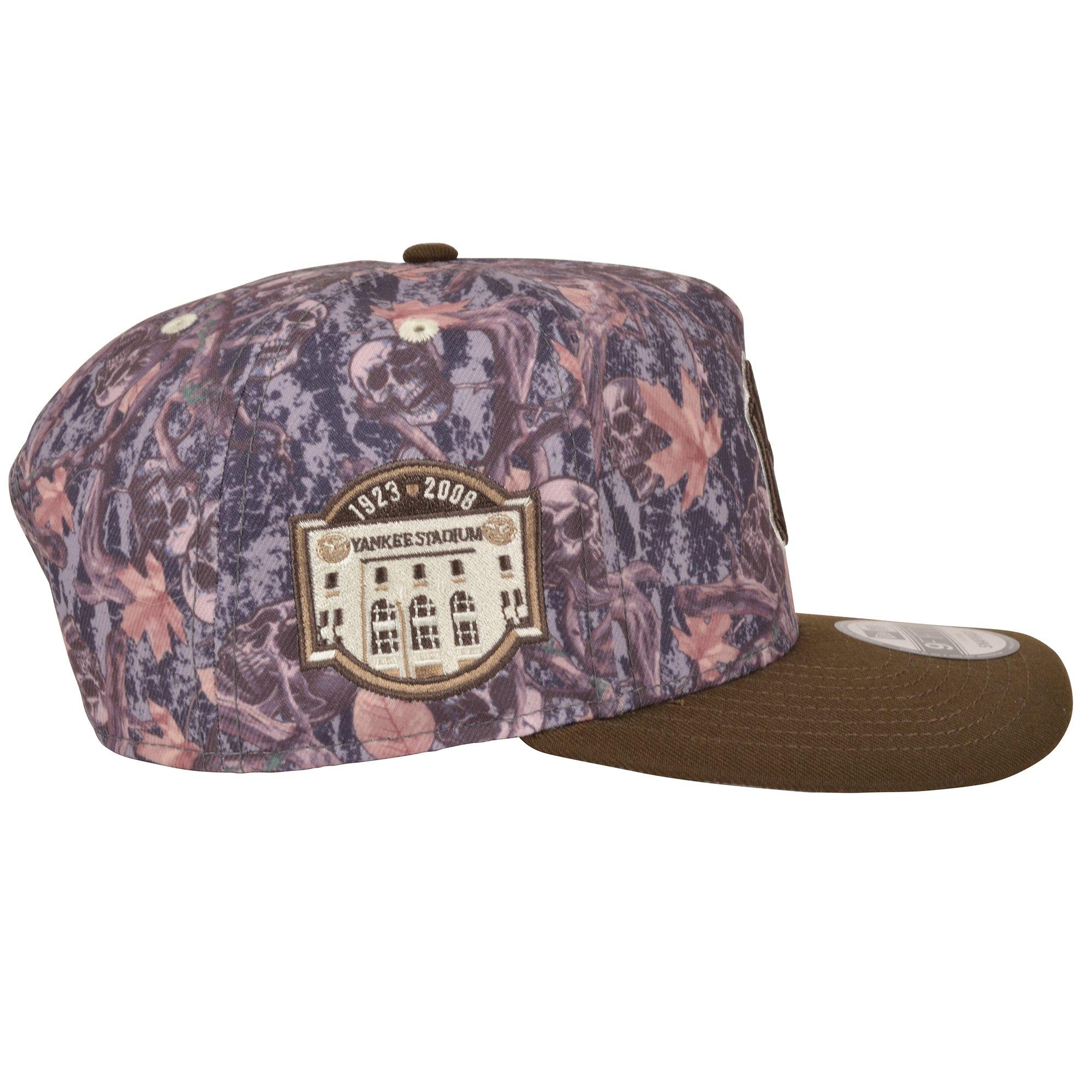 New Era New York Yankees 9FIFTY A-Frame Skull Camo Snapback Hat-Brown - BROWN Thumbnail View 4