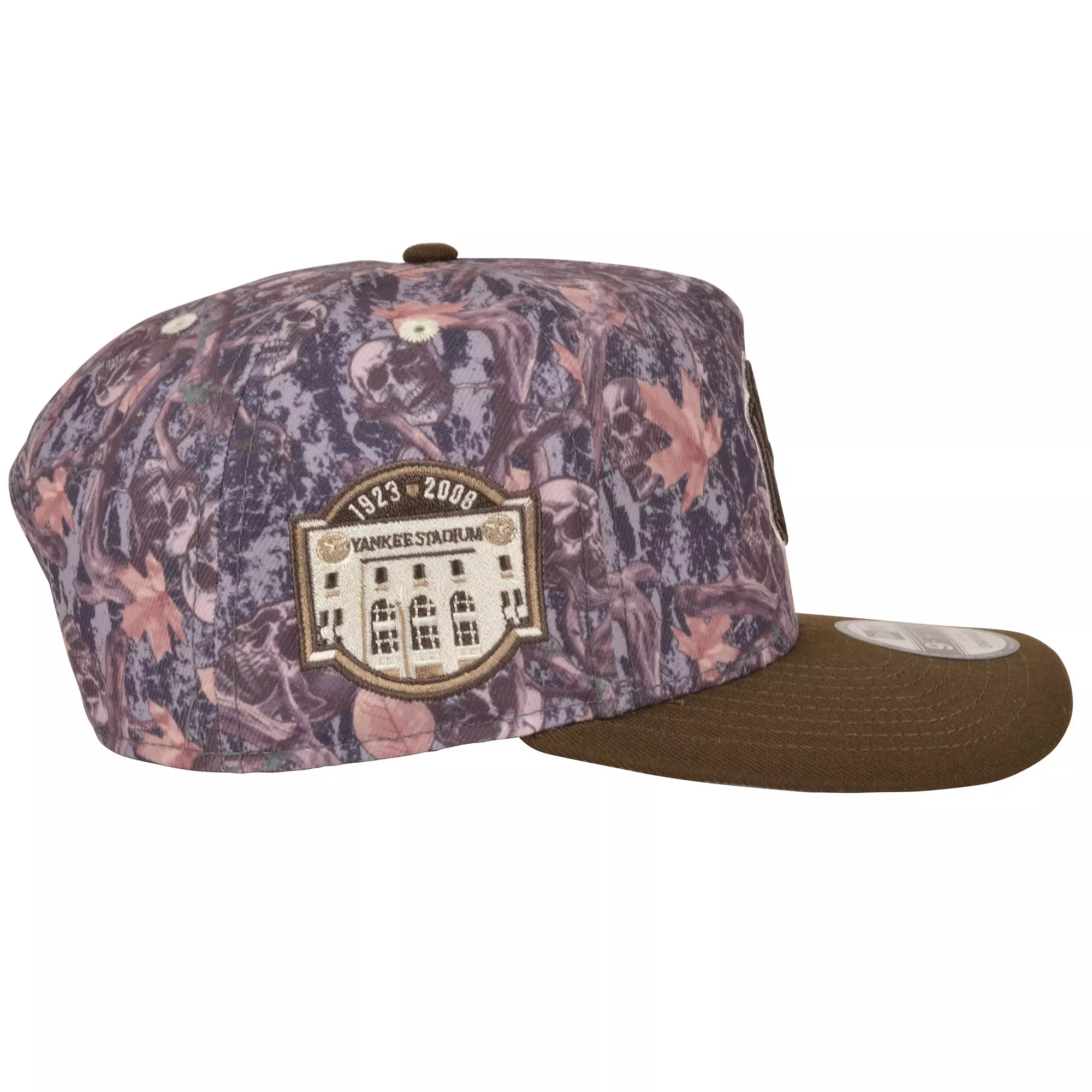 New Era New York Yankees 9FIFTY A-Frame Skull Camo Snapback Hat-Brown - BROWN