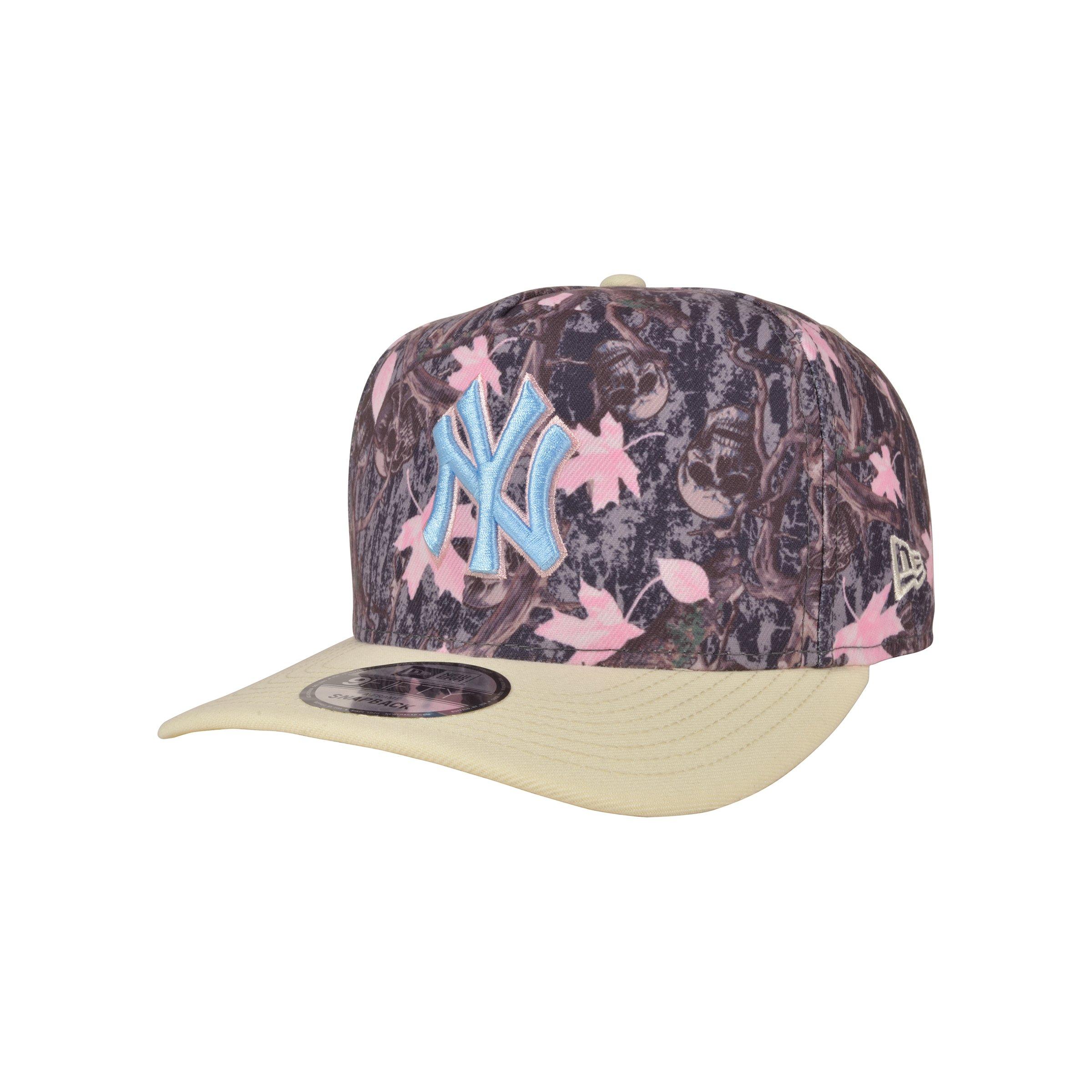 New Era New York Yankees 9FIFTY A-Frame Skull Camo Snapback Hat-Pink - PINK Thumbnail View 1