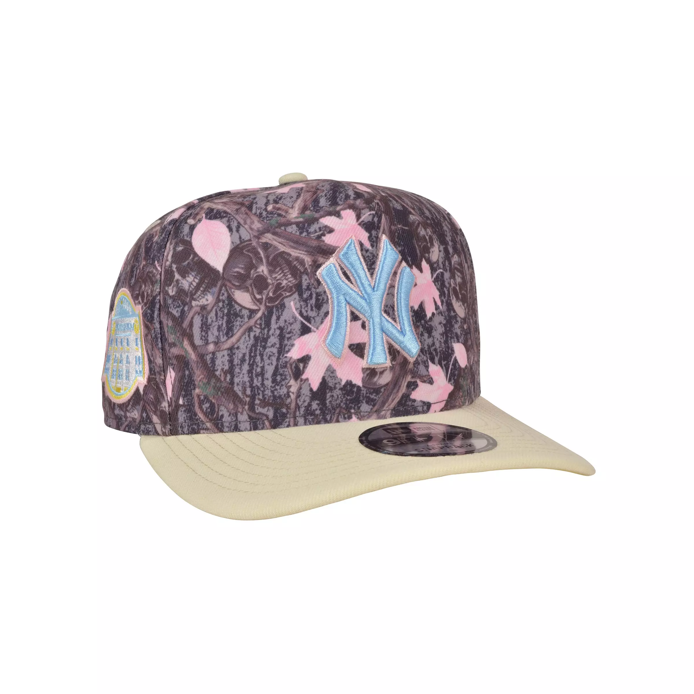 New Era New York Yankees 9FIFTY A-Frame Skull Camo Snapback Hat-Pink - PINK