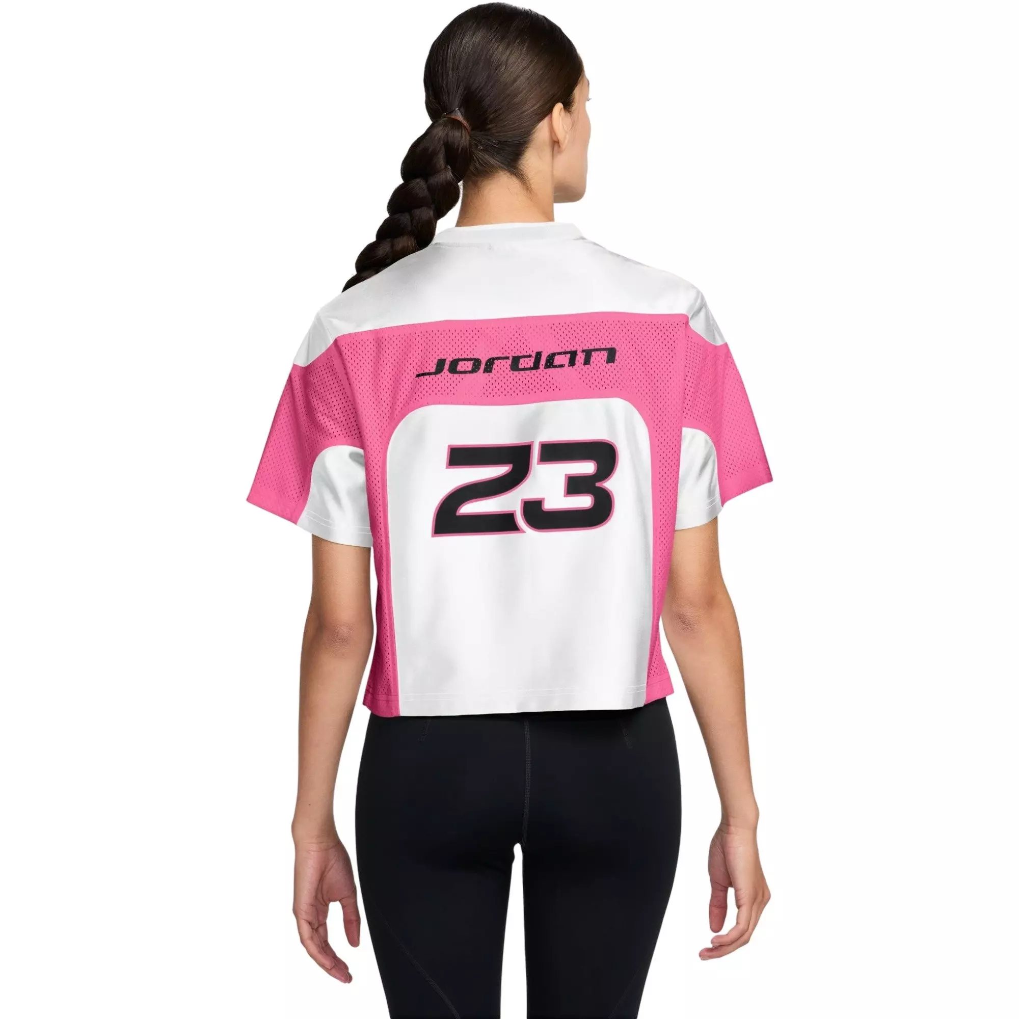 Jordan Women's Flight Short-Sleeve Jersey - WHITE/PINK