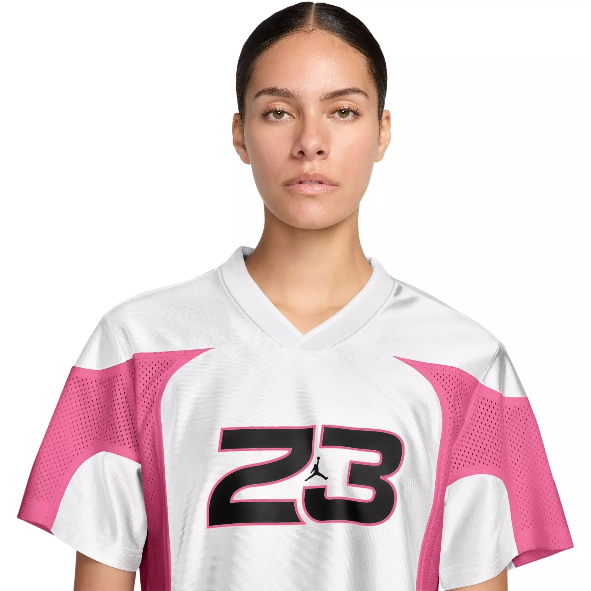 Jordan Women's Flight Short-Sleeve Jersey - WHITE/PINK