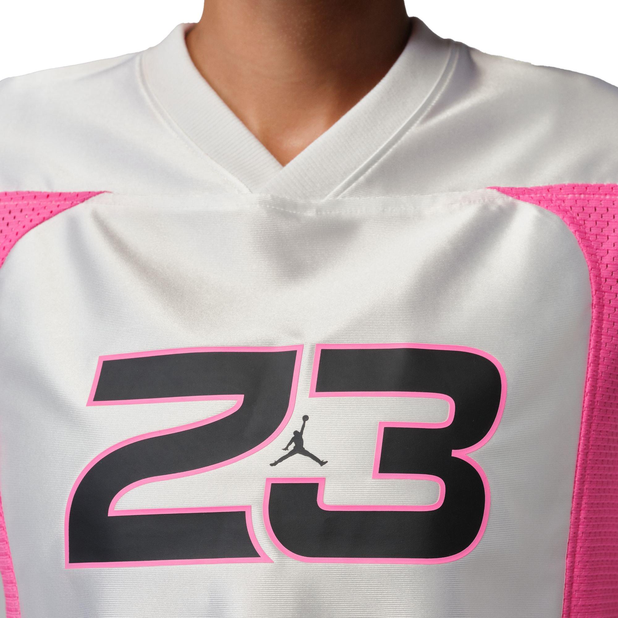 Jordan Women's Flight Short-Sleeve Jersey - WHITE/PINK Thumbnail View 4