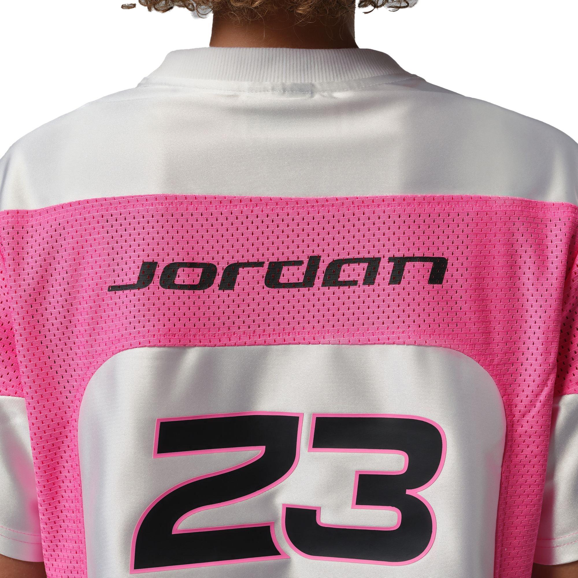 Jordan Women's Flight Short-Sleeve Jersey - WHITE/PINK Thumbnail View 5