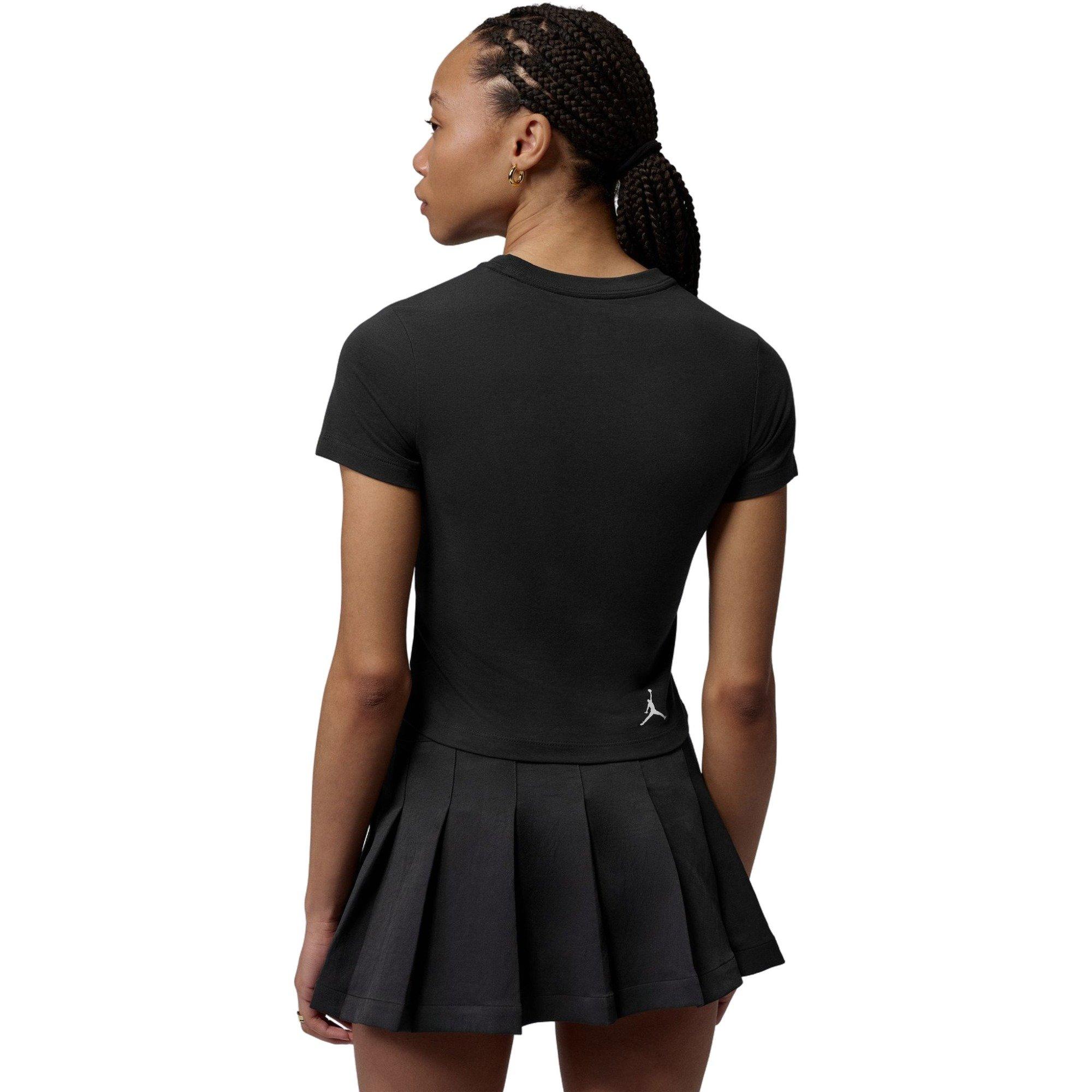 Jordan Women's Brooklyn Rhinestone Graphic Tee - BLACK Thumbnail View 2