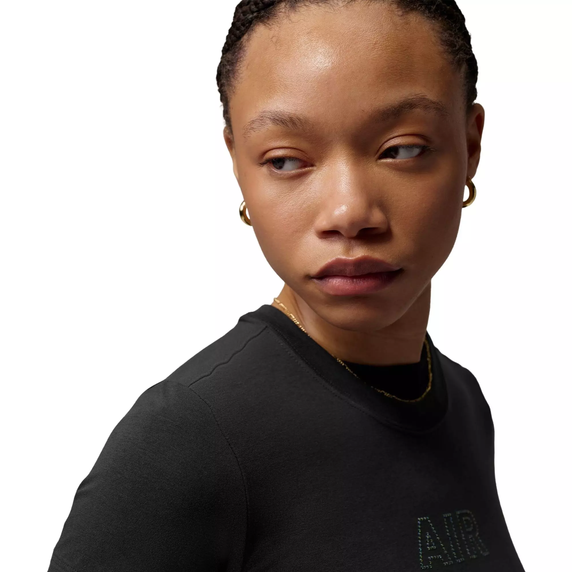 Jordan Women's Brooklyn Rhinestone Graphic Tee - BLACK