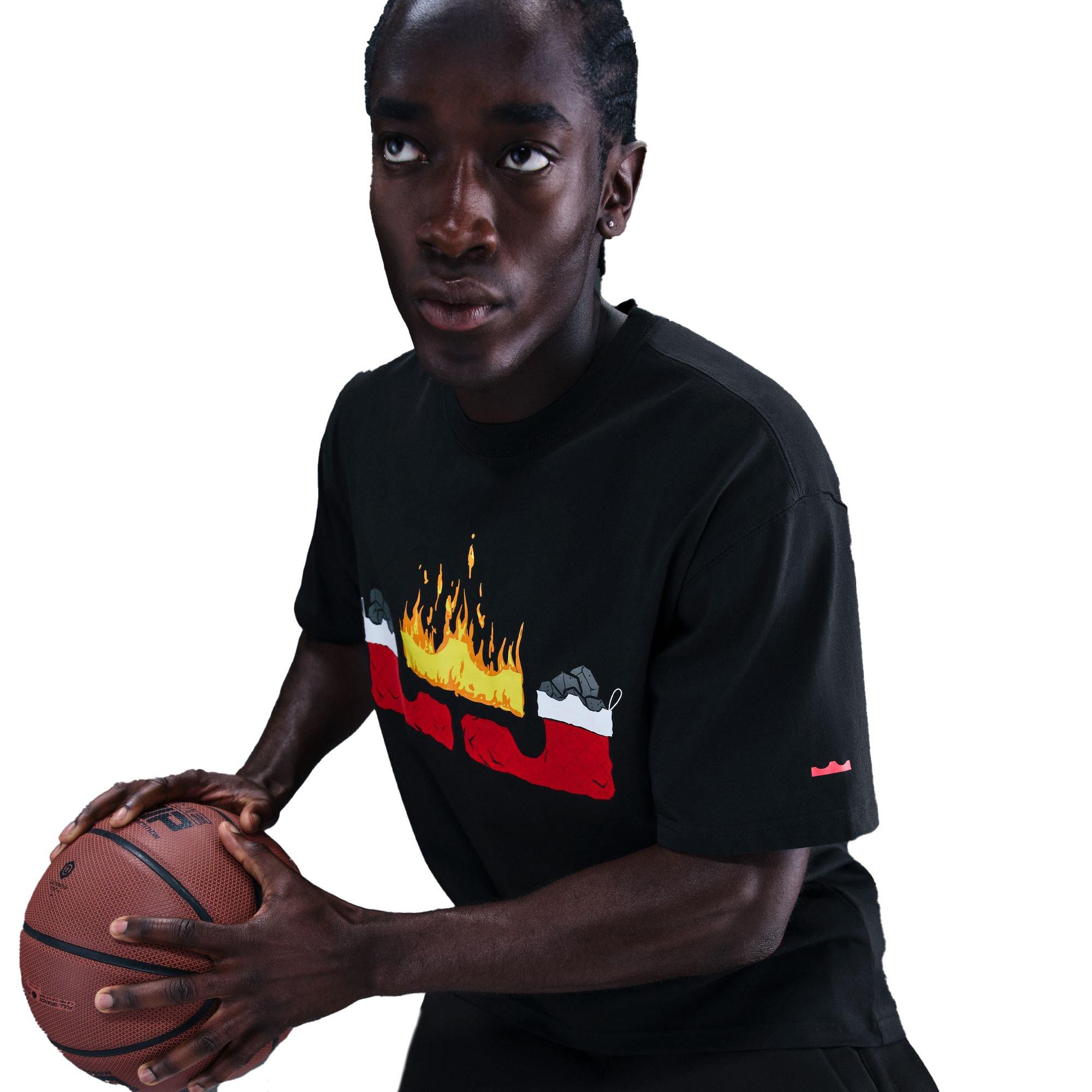 Nike LeBron Max90 "Stocking Stuffer" Men's Basketball Tee - BLACK Thumbnail View 3