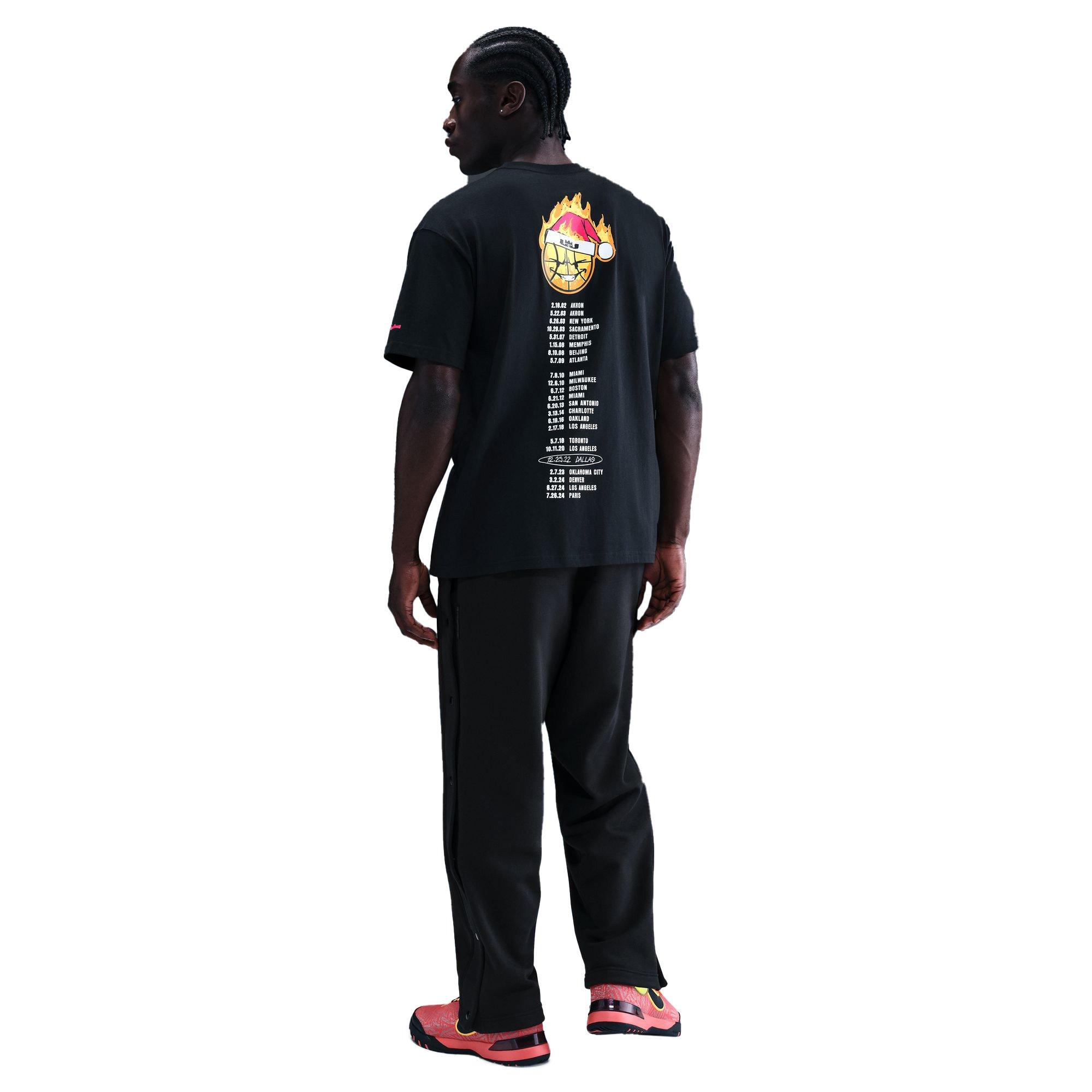 Nike LeBron Max90 "Stocking Stuffer" Men's Basketball Tee - BLACK Thumbnail View 5