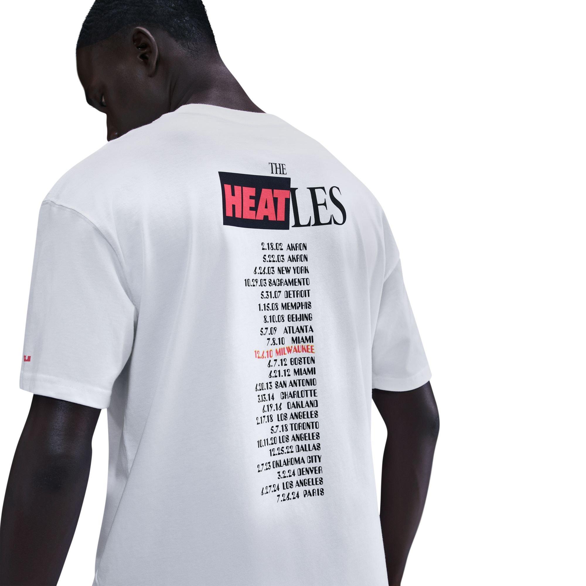 Nike LeBron "Heat Wave" Men's Basketball Tee - WHITE Thumbnail View 2