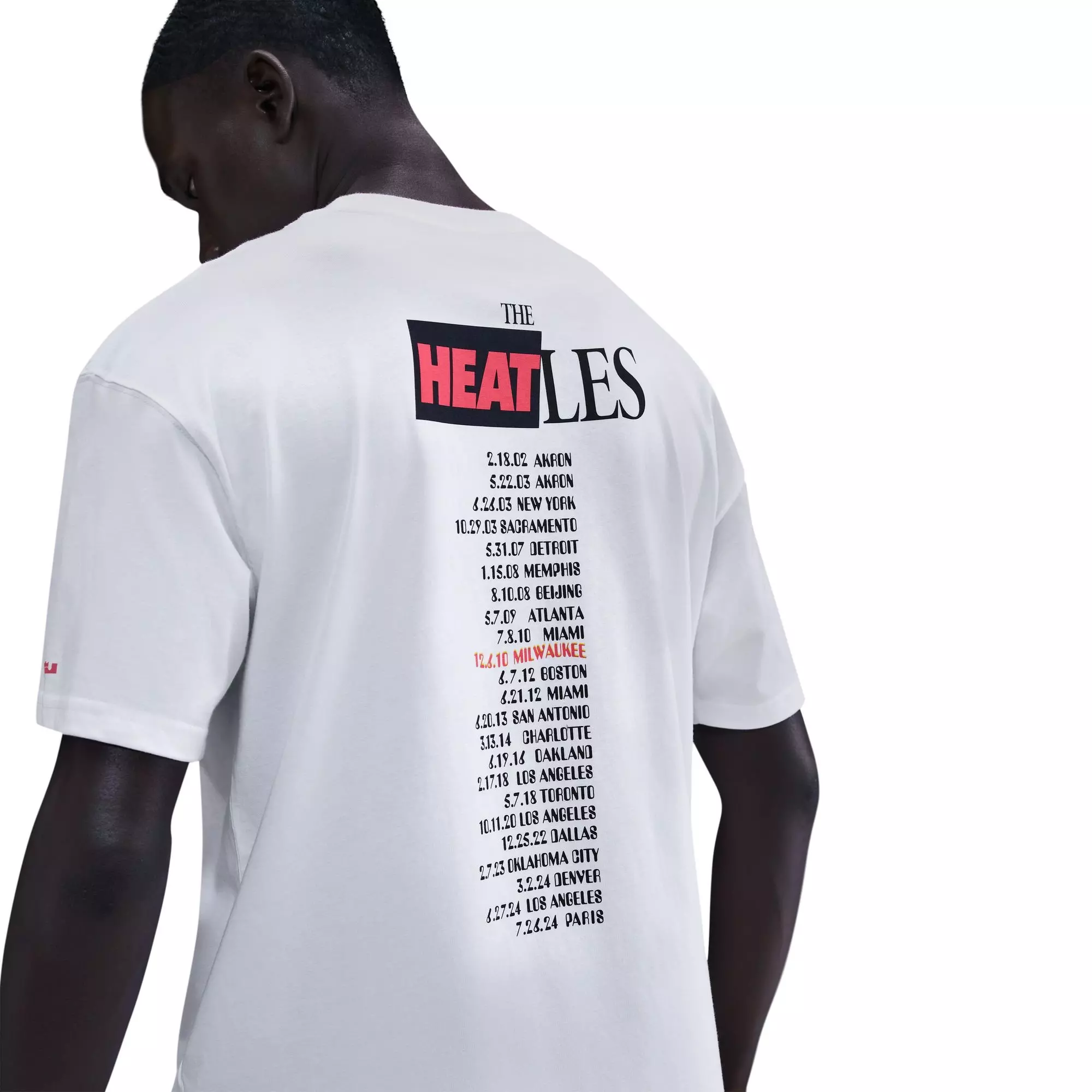 Nike LeBron "Heat Wave" Men's Basketball Tee - WHITE