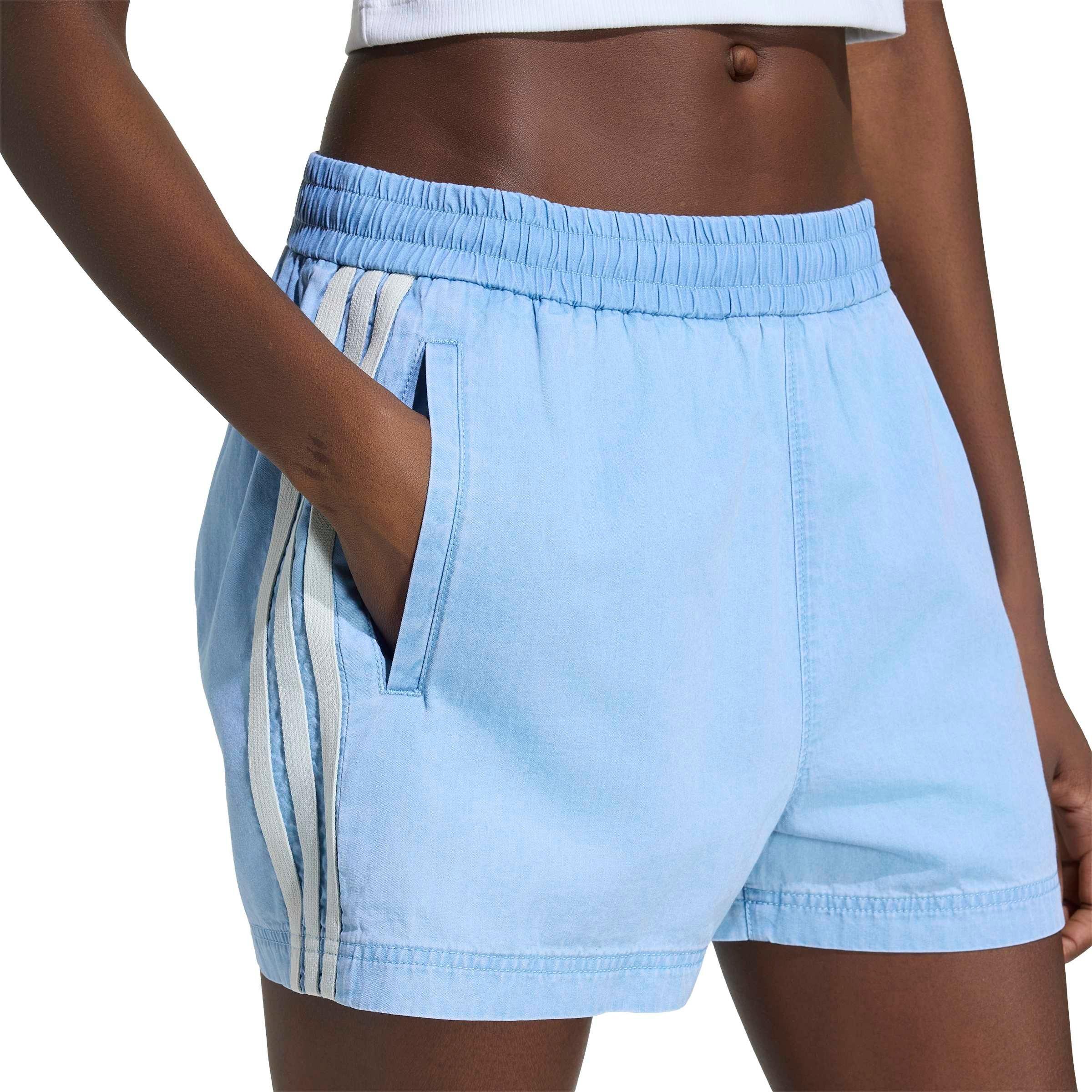 adidas Originals Women's Summer Glow Denim Shorts - DENIM Thumbnail View 4