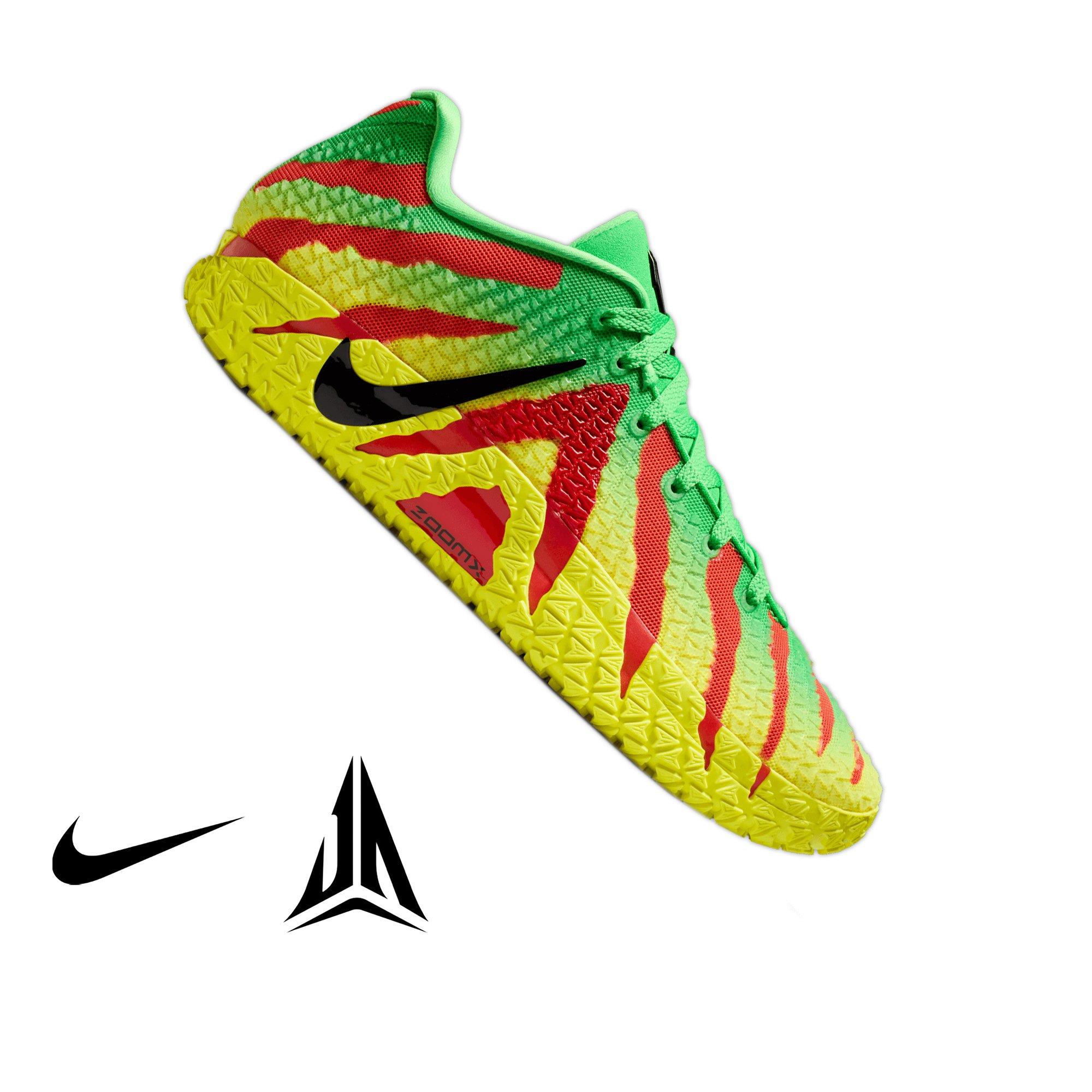Nike Ja 3 "Explorer" Men's Basketball Shoe - GREEN SPARK/BLACK/UNIVERSITY RED Thumbnail View 1