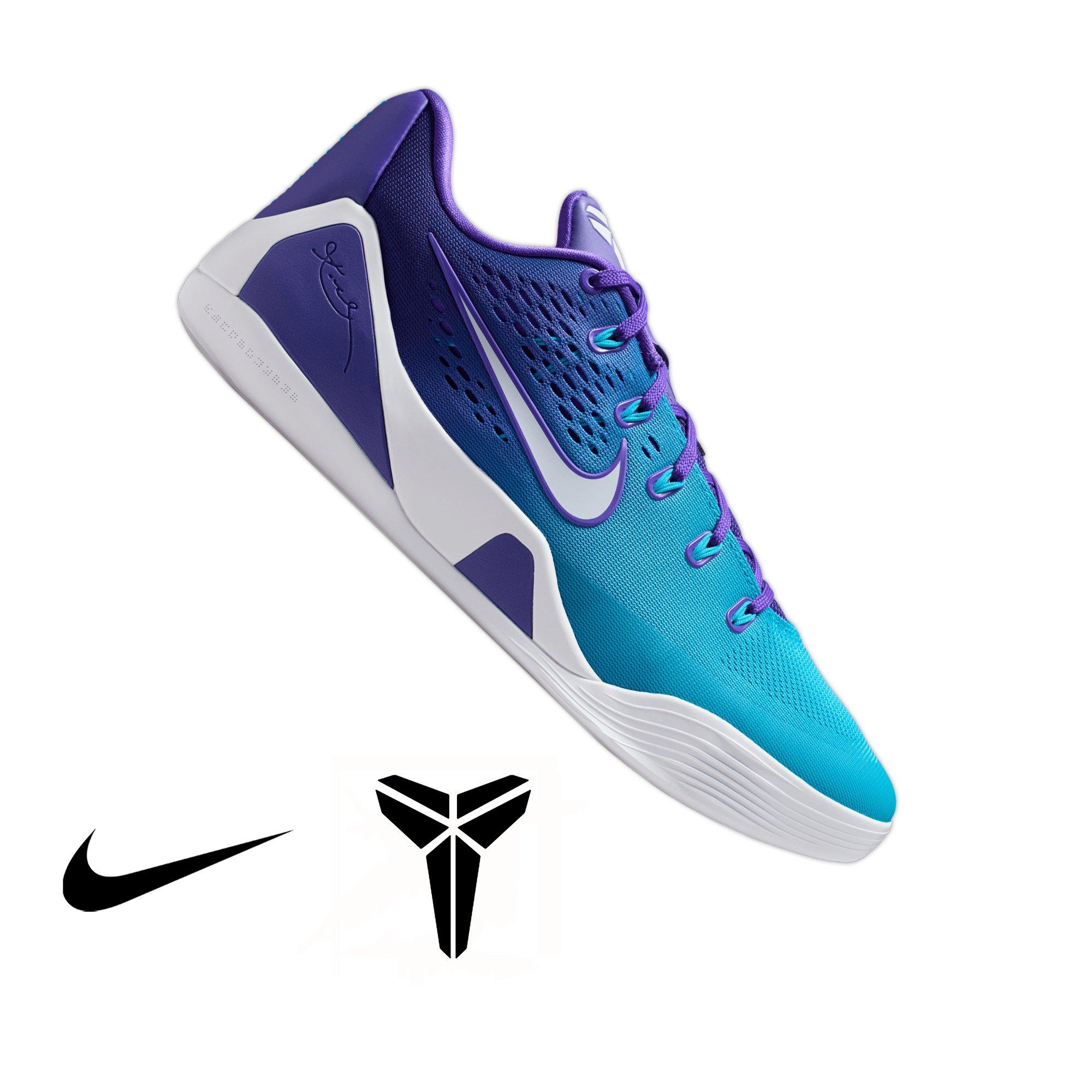 Nike Kobe IX Elite Low EM Protro "Charlotte" Men's Basketball Shoe - FIERCE PURPLE/BLUE LAGOON/WHITE Thumbnail View 1