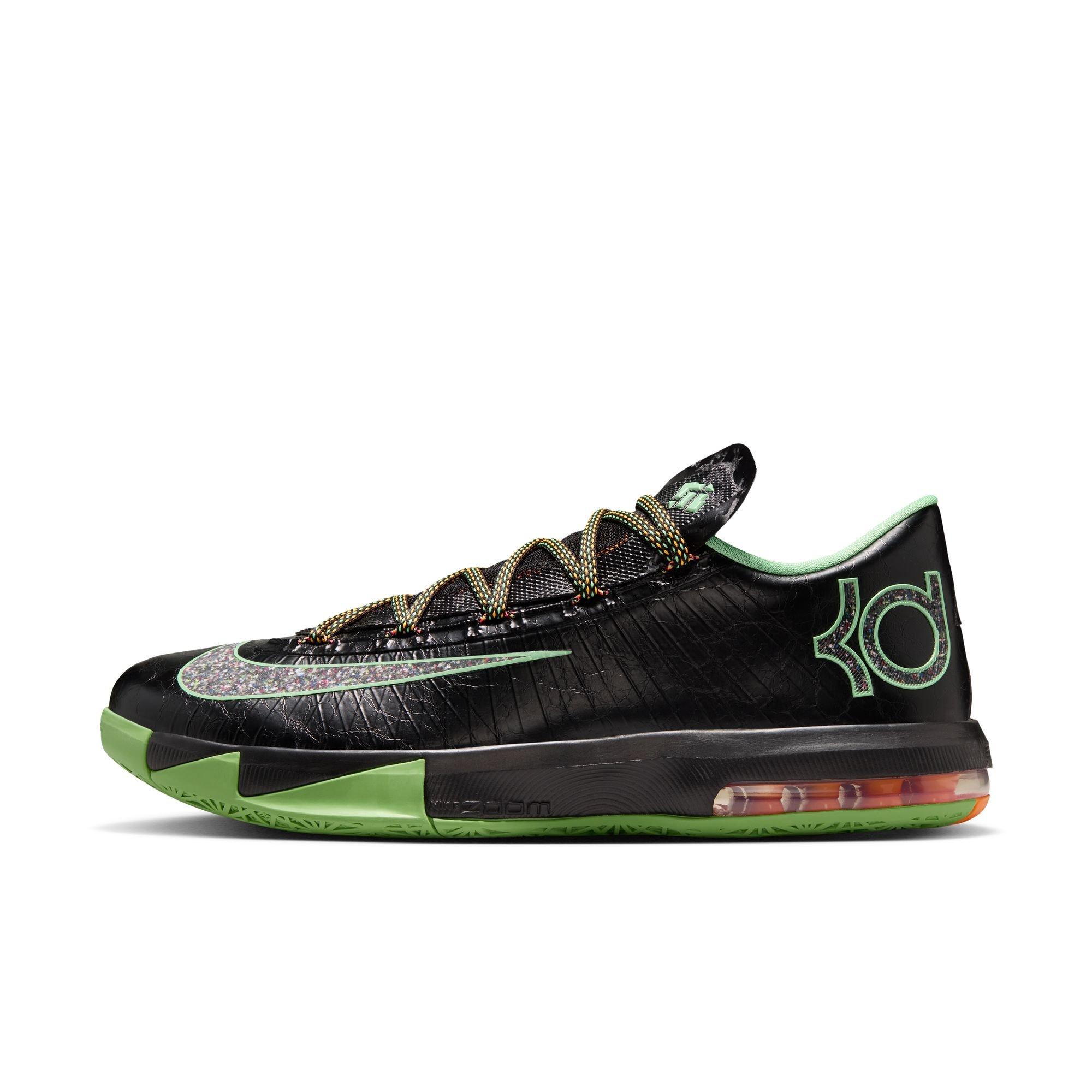 Nike KD 6 "Brazil" Men's Basketball Shoe - BLACK/LUCID GREEN Thumbnail View 7