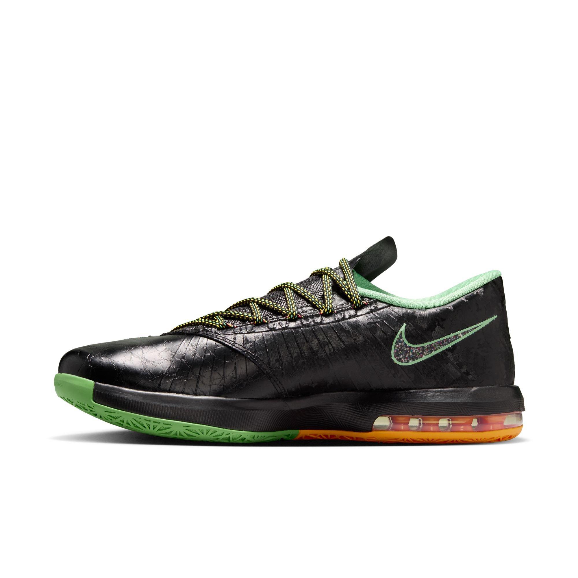 Nike KD 6 "Brazil" Men's Basketball Shoe - BLACK/LUCID GREEN Thumbnail View 8
