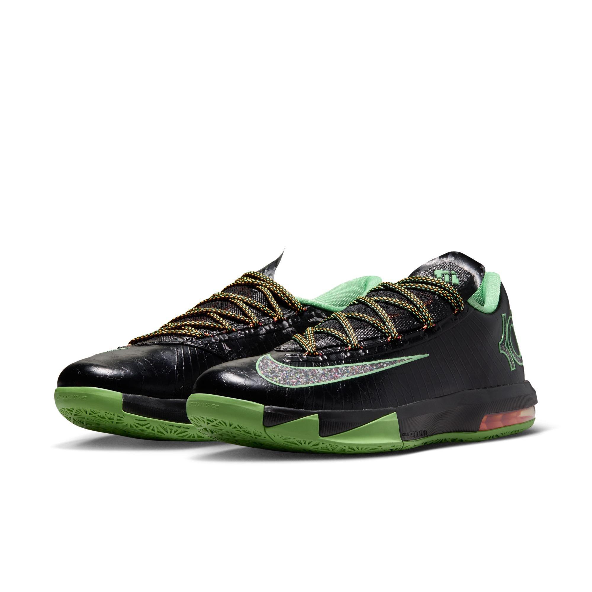 Nike KD 6 "Brazil" Men's Basketball Shoe - BLACK/LUCID GREEN Thumbnail View 4