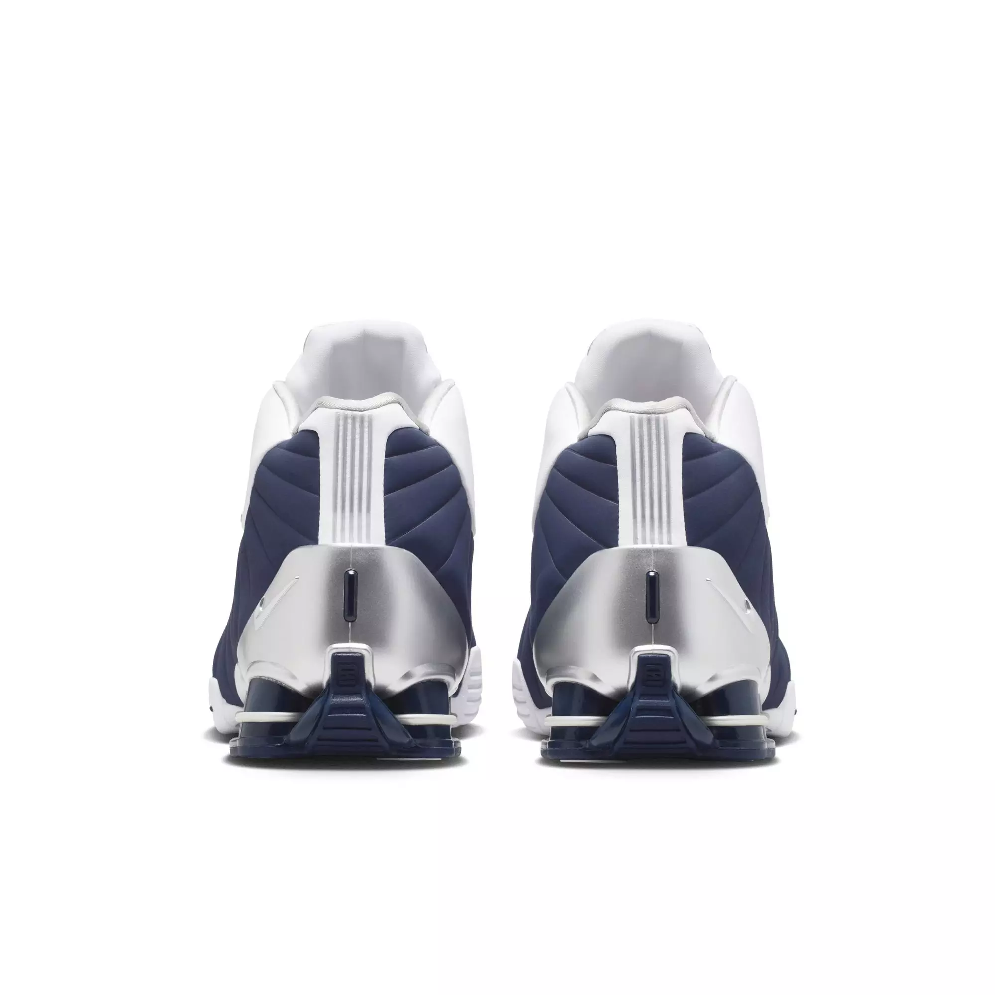 Nike Shox BB4 "Dunk of Death" Men's Basketball Shoe - WHITE/MIDNIGHT NAVY/METALLIC SILVER