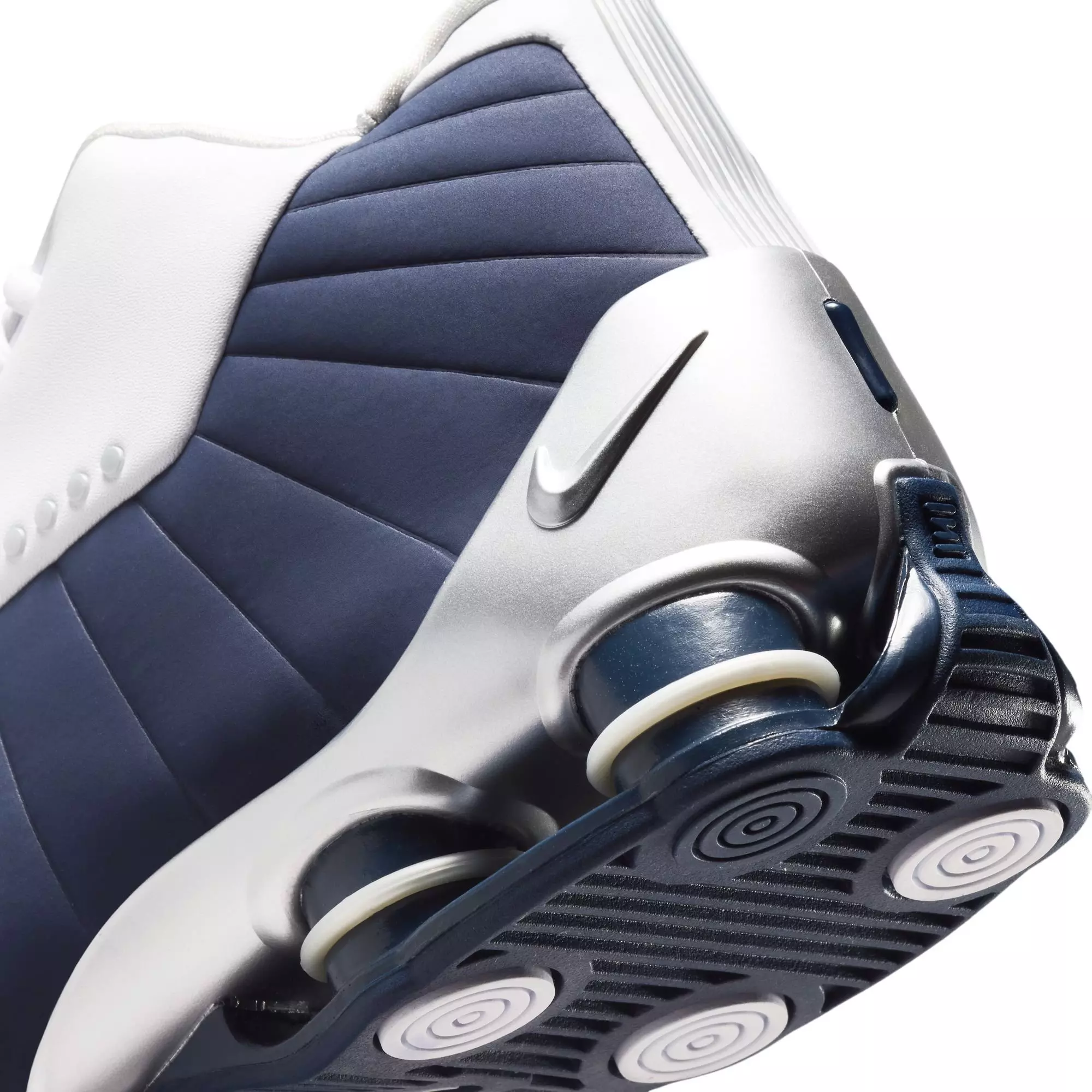 Nike Shox BB4 "Dunk of Death" Men's Basketball Shoe - WHITE/MIDNIGHT NAVY/METALLIC SILVER