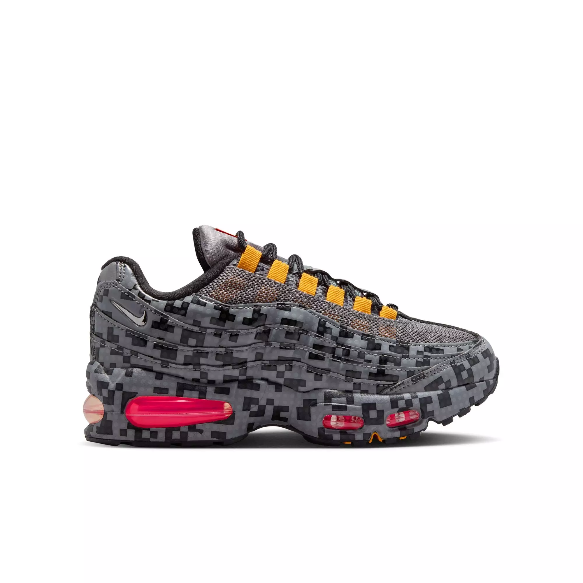 Nike Air Max 95 x LEGO Collection "Pixel Camo" Grade School Kids' Shoe - SMOKE GREY/METALLIC SILVER/BLACK