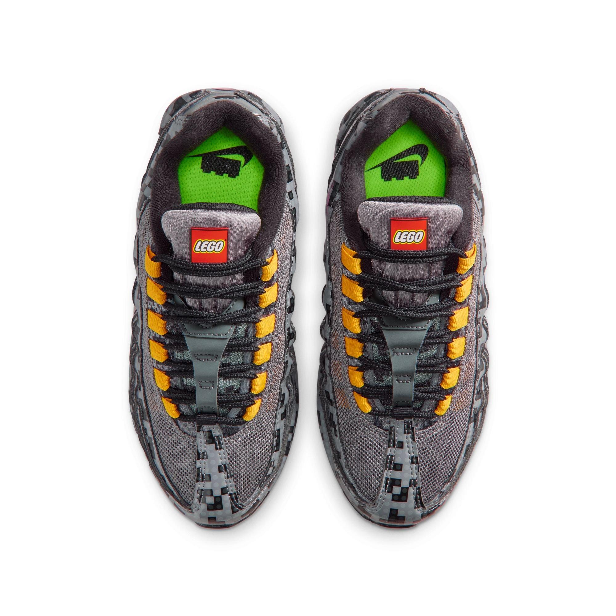 Nike Air Max 95 x LEGO Collection "Pixel Camo" Grade School Kids' Shoe - SMOKE GREY/METALLIC SILVER/BLACK Thumbnail View 5