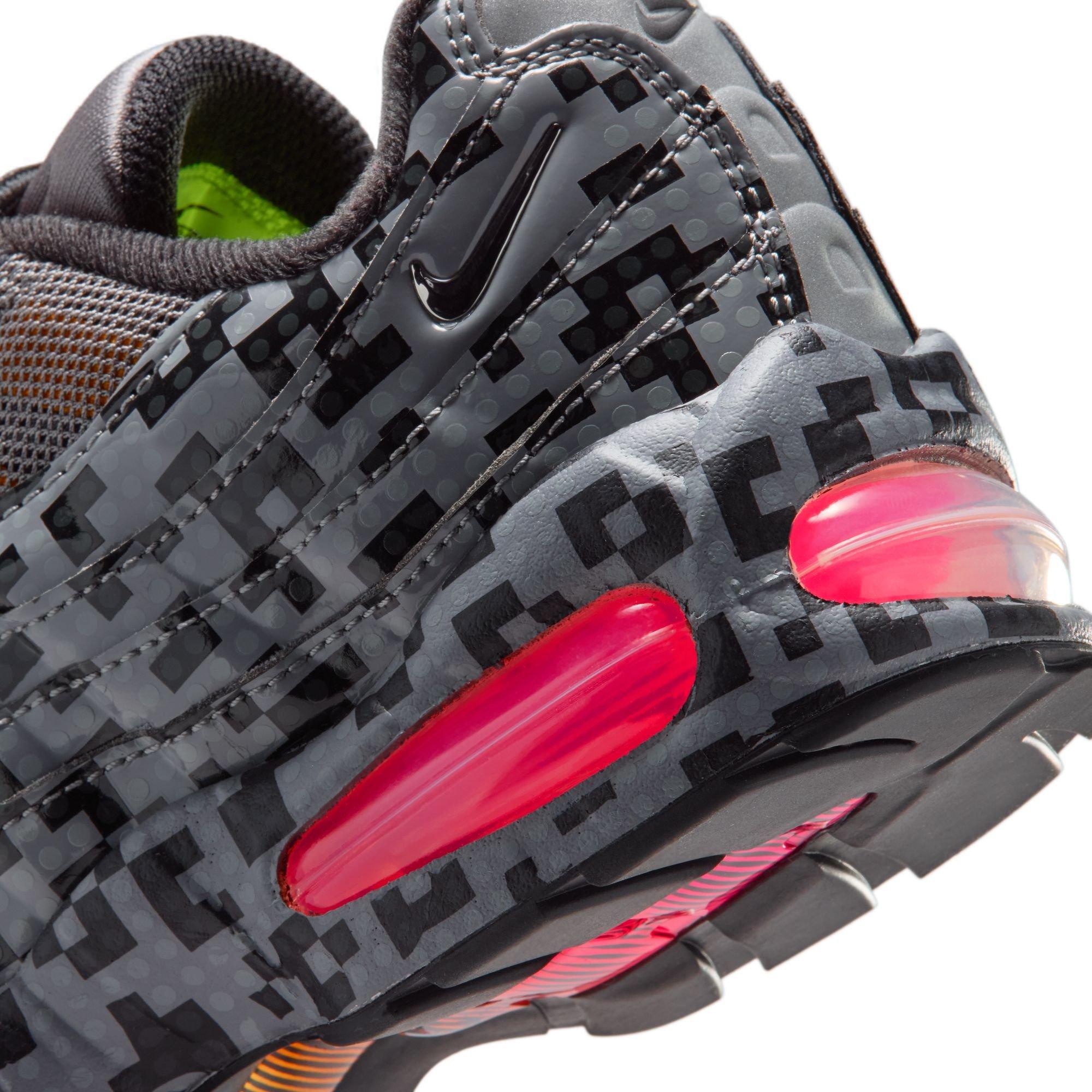 Nike Air Max 95 x LEGO Collection "Pixel Camo" Grade School Kids' Shoe - SMOKE GREY/METALLIC SILVER/BLACK Thumbnail View 10