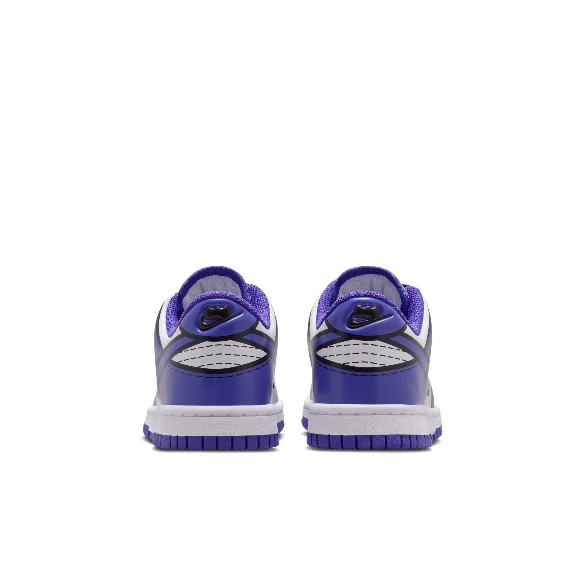 Nike Dunk Low x LEGO Collection "Bright Concord" Grade School Kids' Shoe - WHITE/BRIGHT CONCORD/RUSH RED Thumbnail View 7