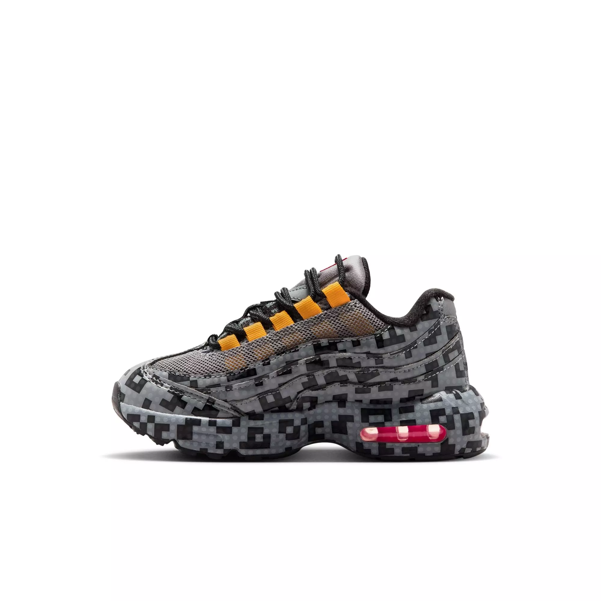 Nike Air Max 95 x LEGO Collection "Pixel Camo" Preschool Kids' Shoe - SMOKE GREY/METALLIC SILVER/BLACK