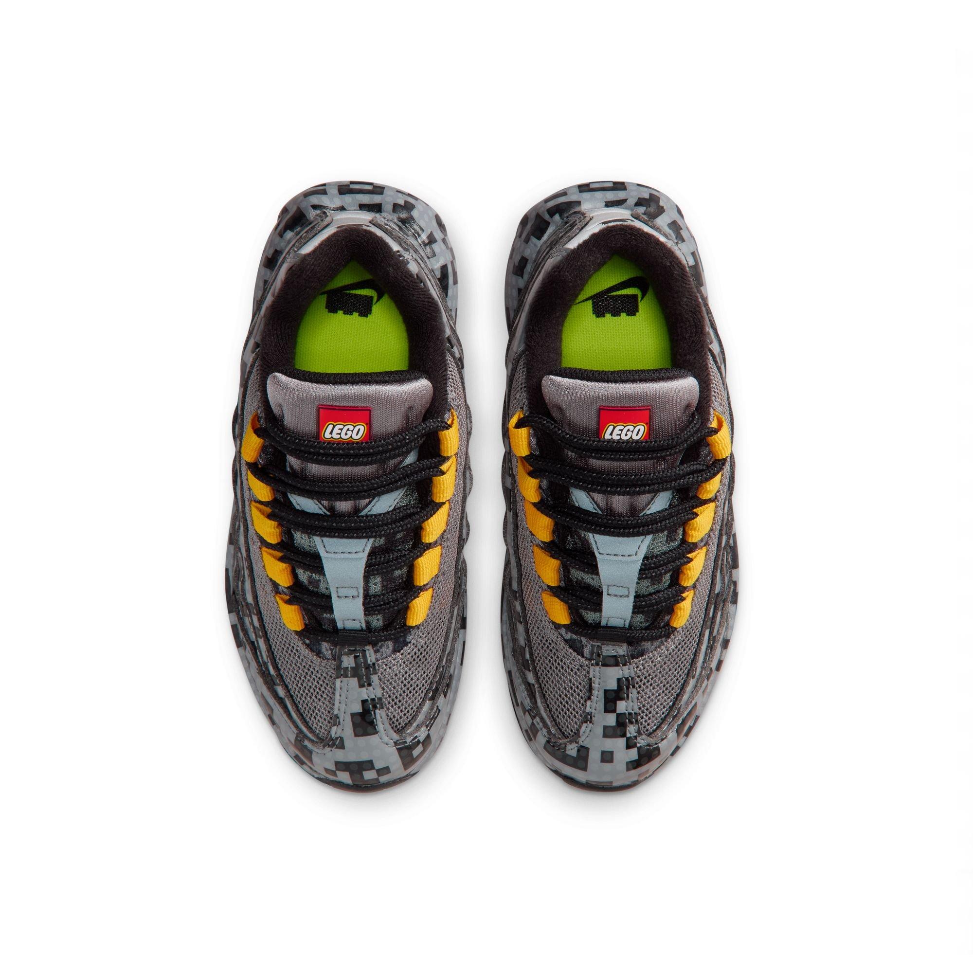 Nike Air Max 95 x LEGO Collection "Pixel Camo" Preschool Kids' Shoe - SMOKE GREY/METALLIC SILVER/BLACK Thumbnail View 5